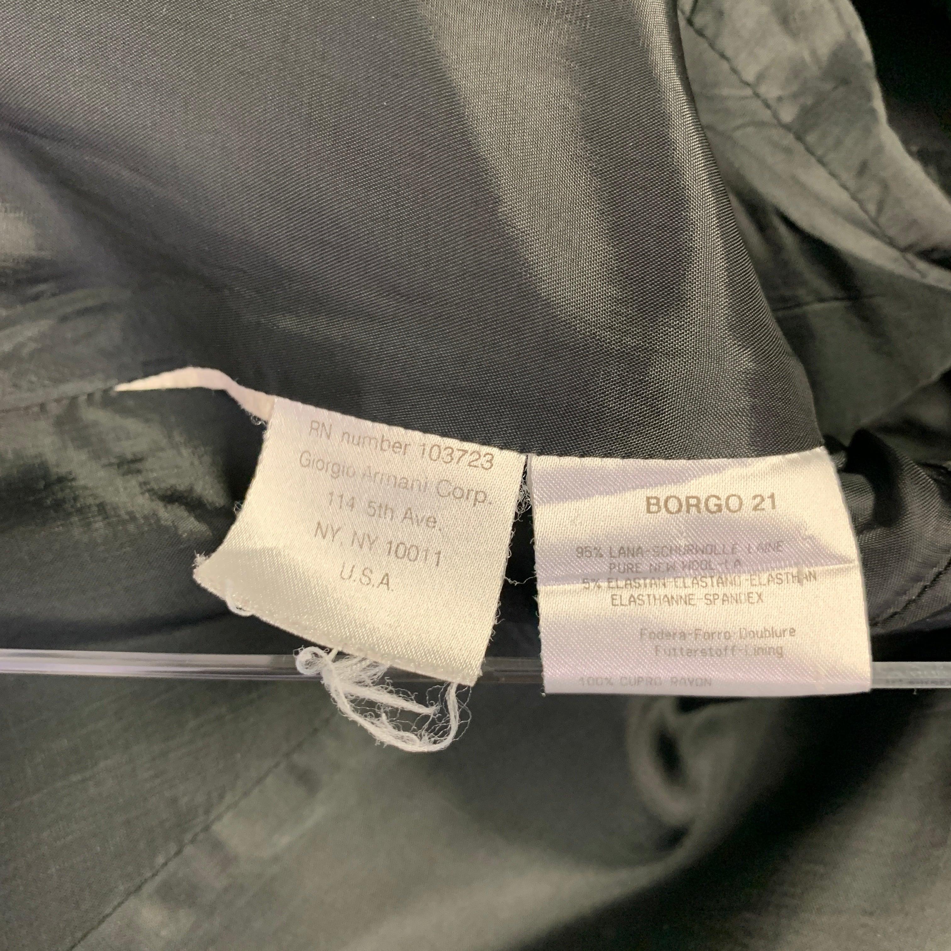 Donna GIORGIO ARMANI Giacca Blazer in misto lana nera Taglia 6 in vendita