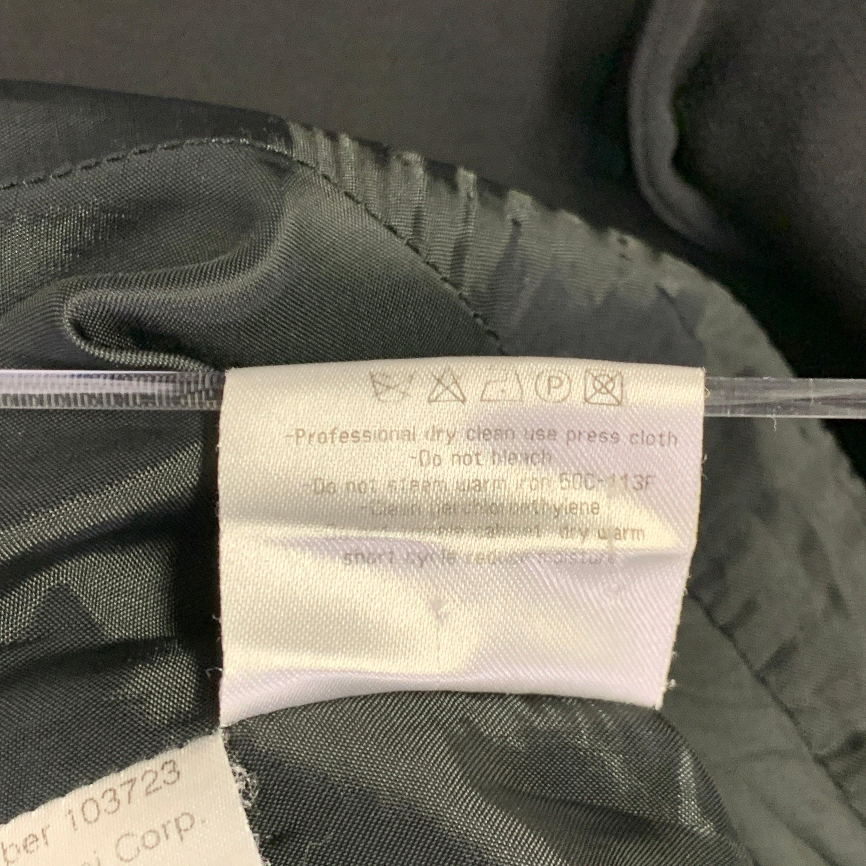 GIORGIO ARMANI Giacca Blazer in misto lana nera Taglia 6 in vendita 2
