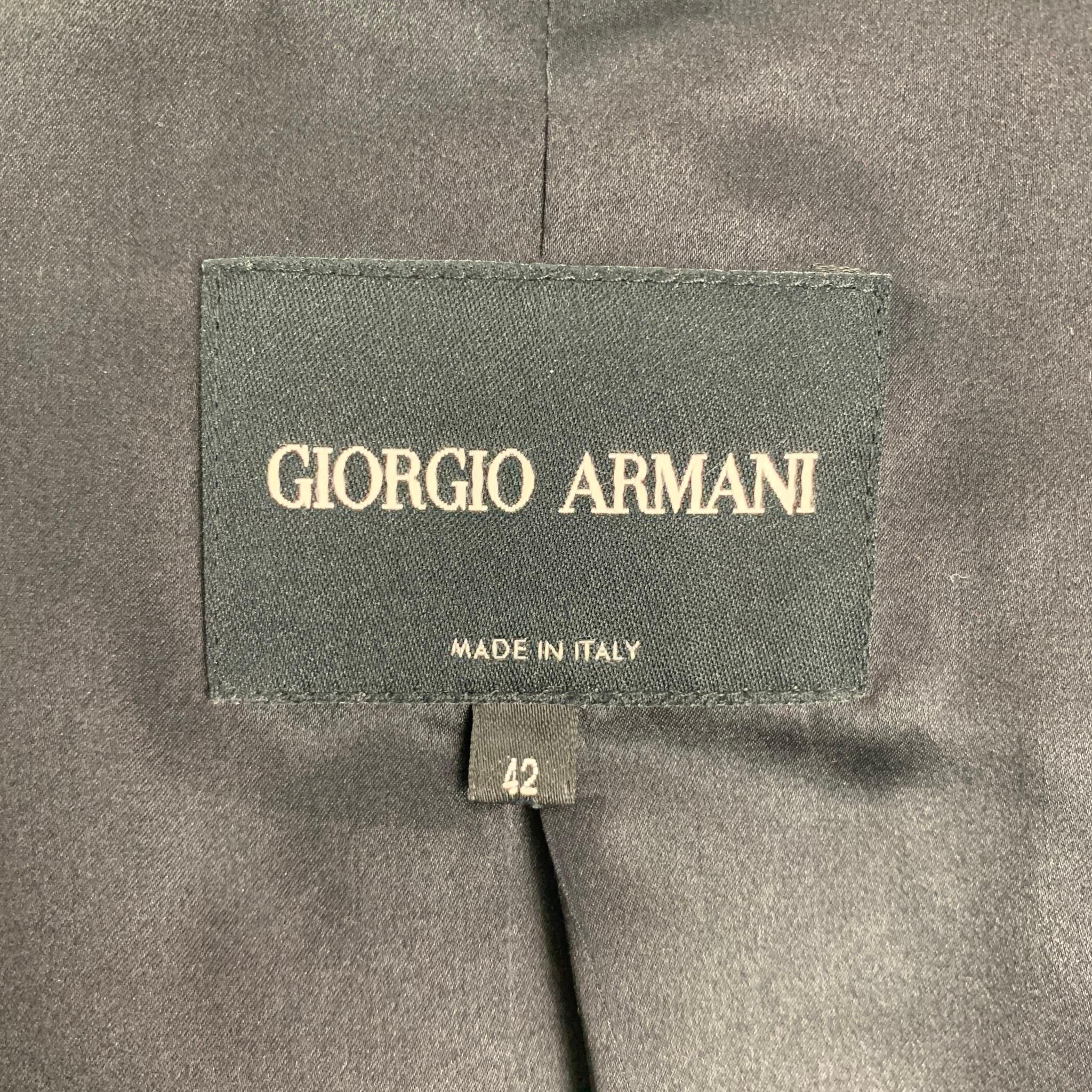 GIORGIO ARMANI Size 6 Grey Black Not Listed Animal Print Zip Up Jacket 1