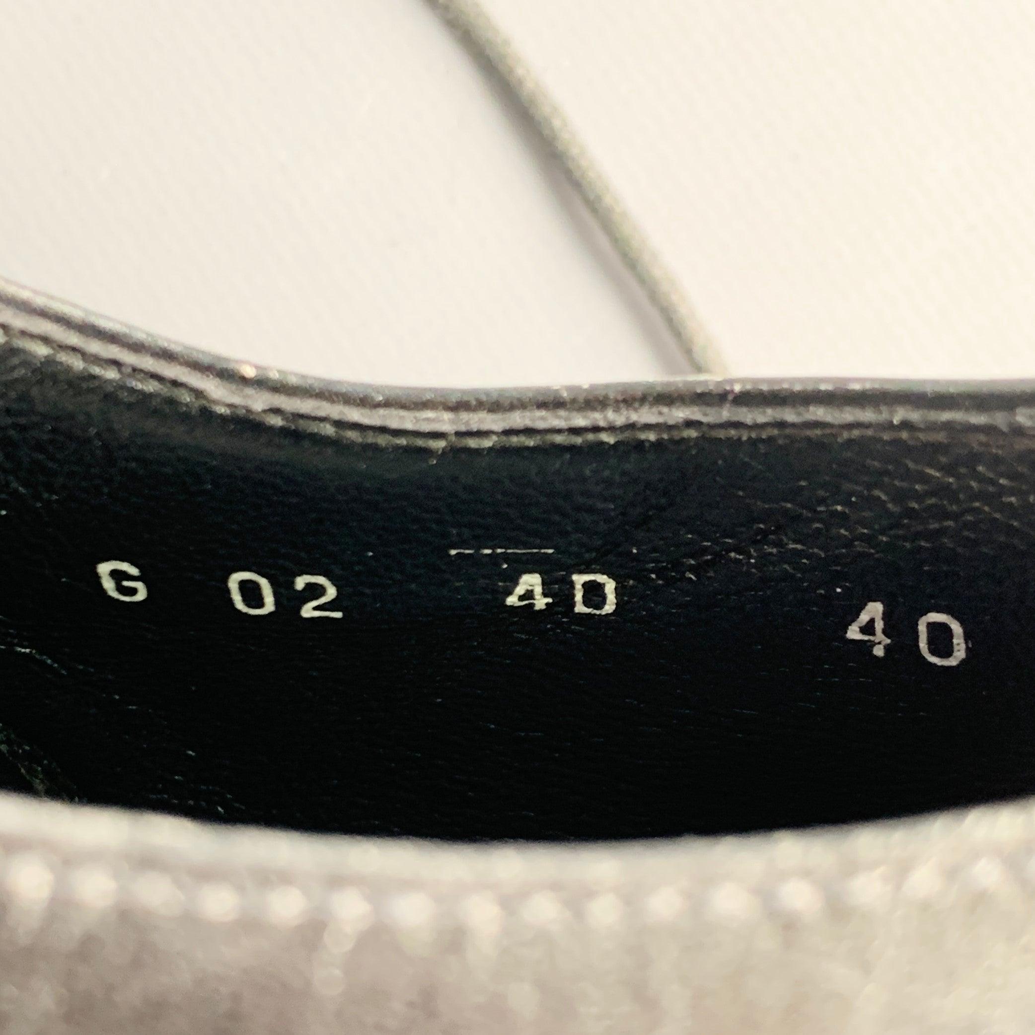 GIORGIO ARMANI Taille 7 Derby en cuir noir Chaussures à lacets en vente 3