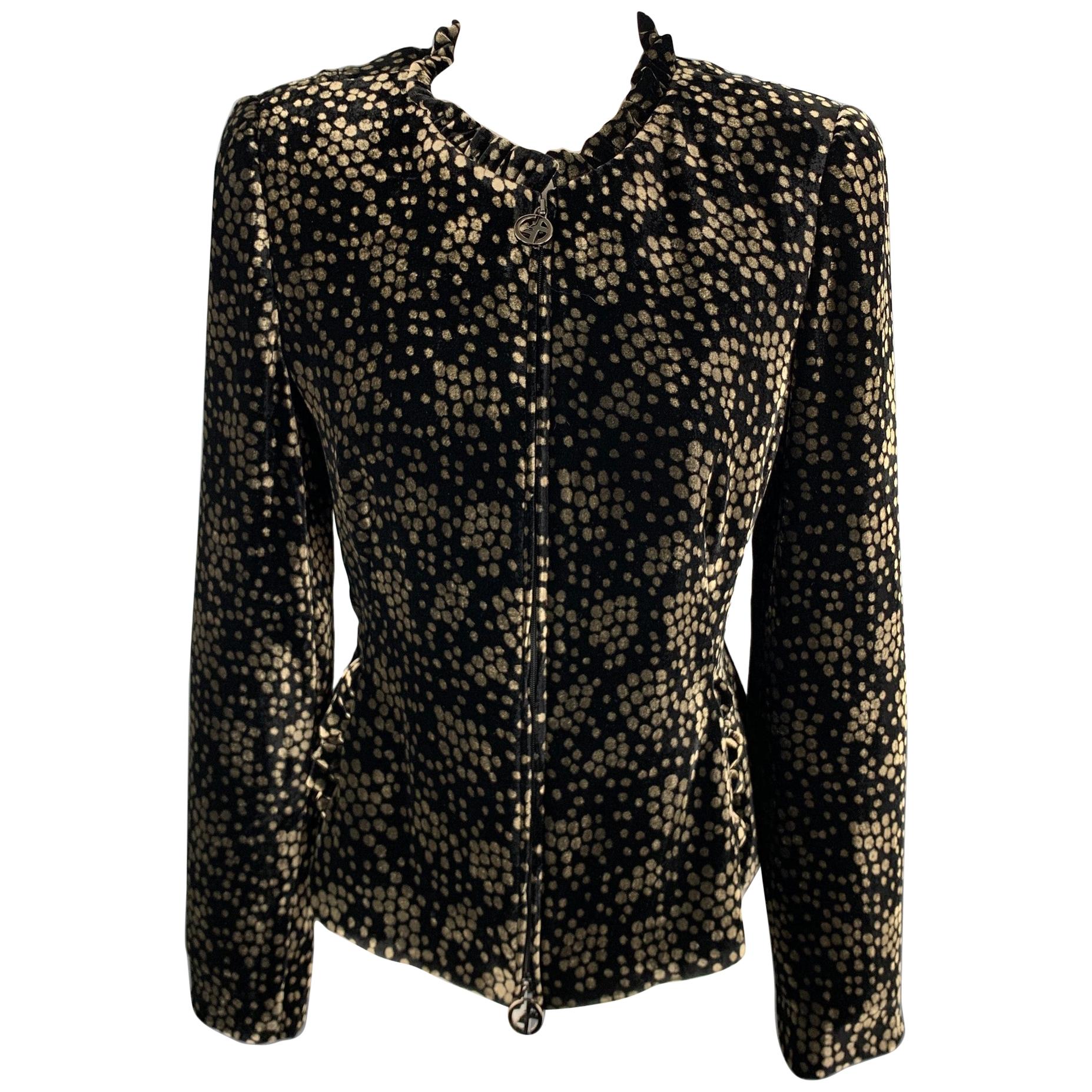 1980s Giorgio Armani Black Velvet Coat