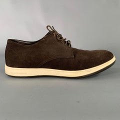 GIORGIO ARMANI Size 8 Brown Leather Oxford Lace Up Shoes