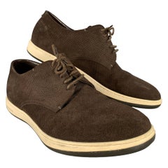 GIORGIO ARMANI Size 8 Brown Leather Oxford Lace Up Shoes