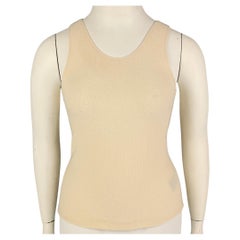 GIORGIO ARMANI Size 8 Cream Rayon Cashmere Tank Top