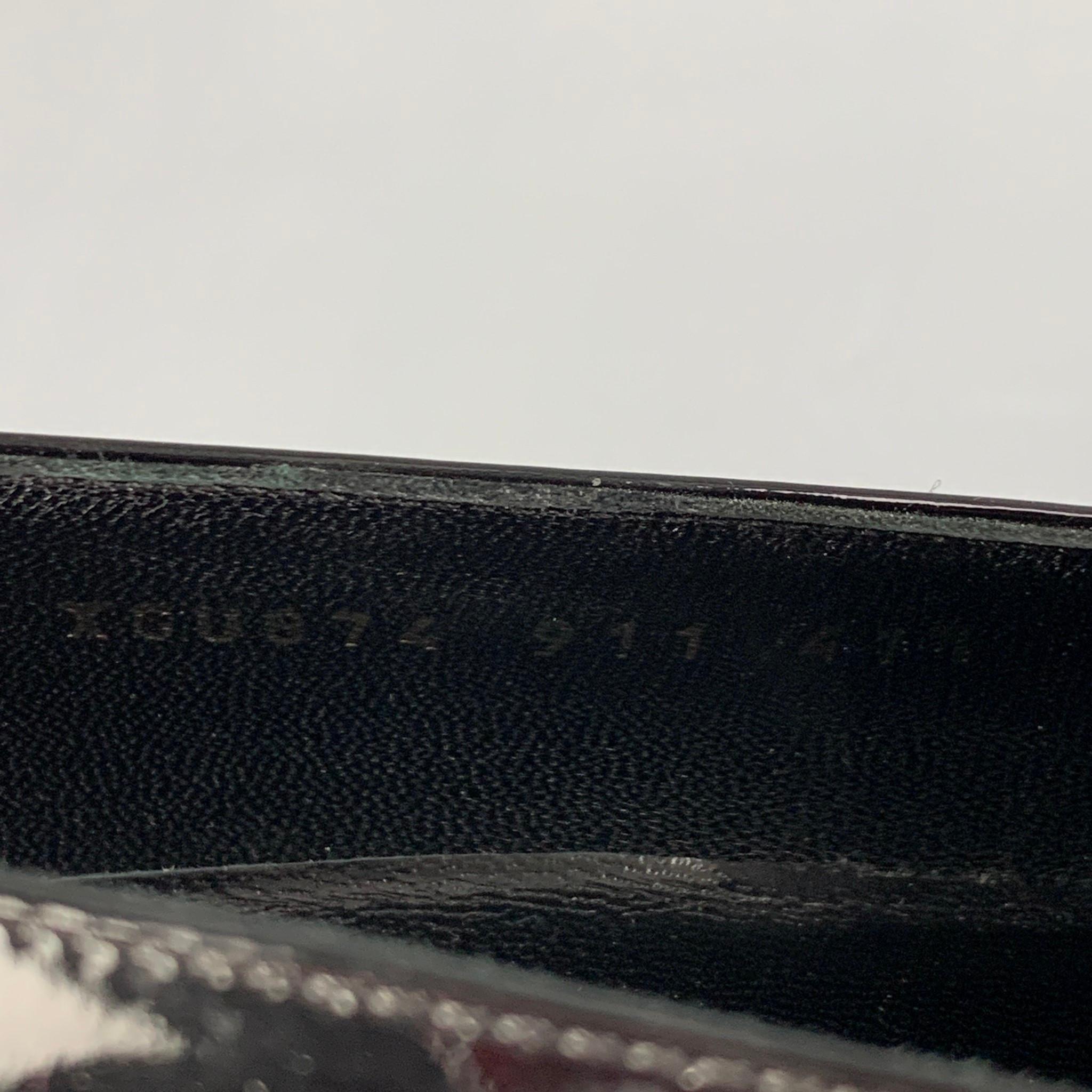GIORGIO ARMANI Size 8.5 Black Leather Slip On Loafers 5