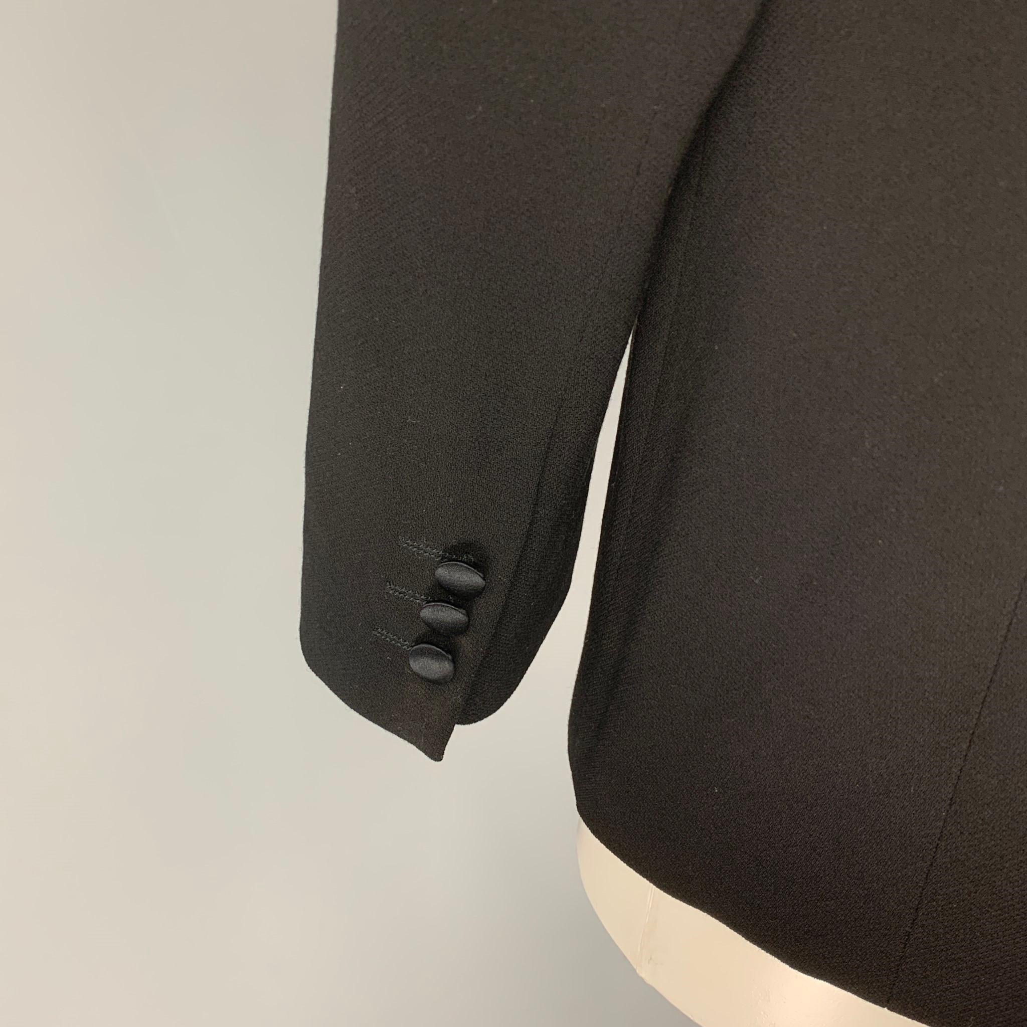 Women's GIORGIO ARMANI Size L Black Wool Double Breasted Jacket