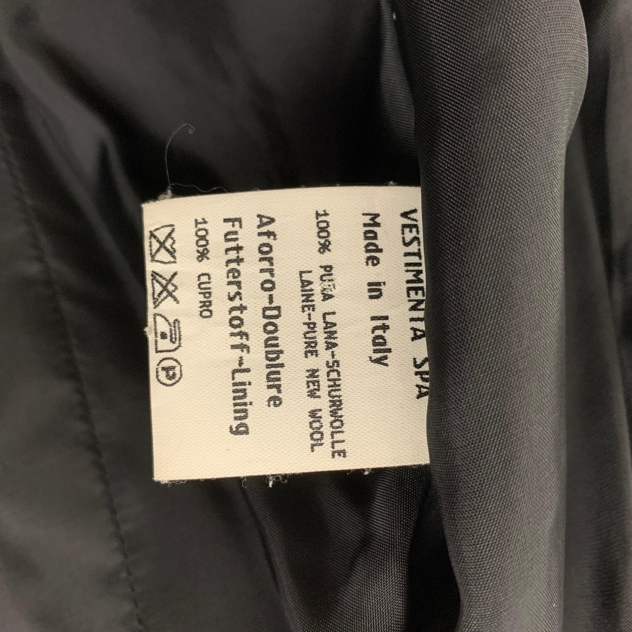 GIORGIO ARMANI Size L Black Wool Double Breasted Jacket For Sale 2