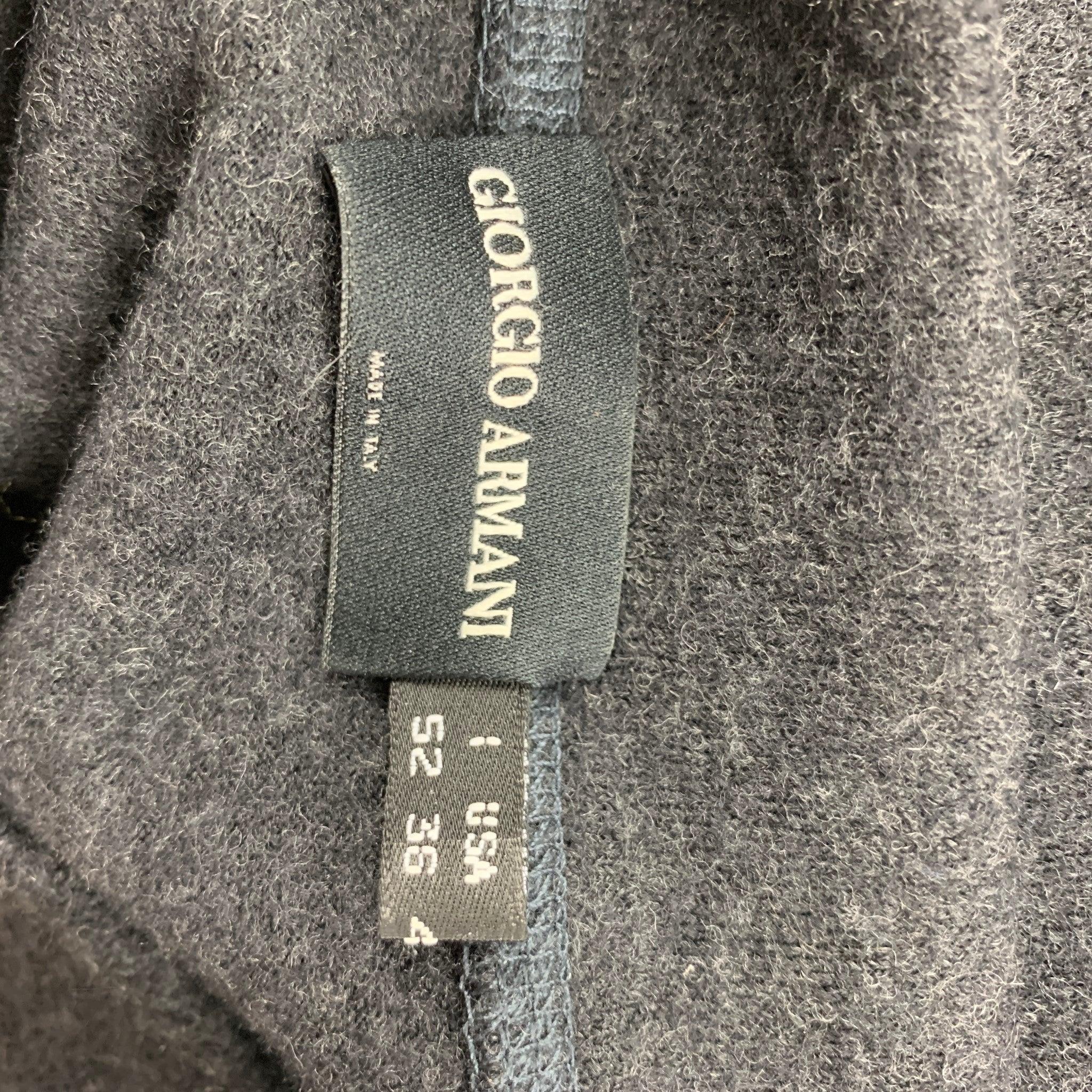 GIORGIO ARMANI Size L Gray Wool Mock Neck Sweater 1