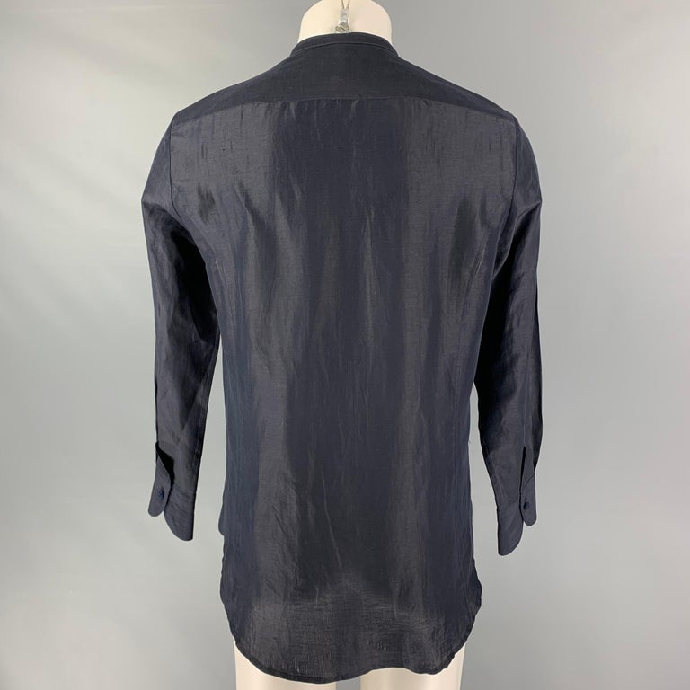 Giorgio Armani JEANS Long Sleeve Linen Button Down Shirt Made in Italy Men's L size /eaa526637