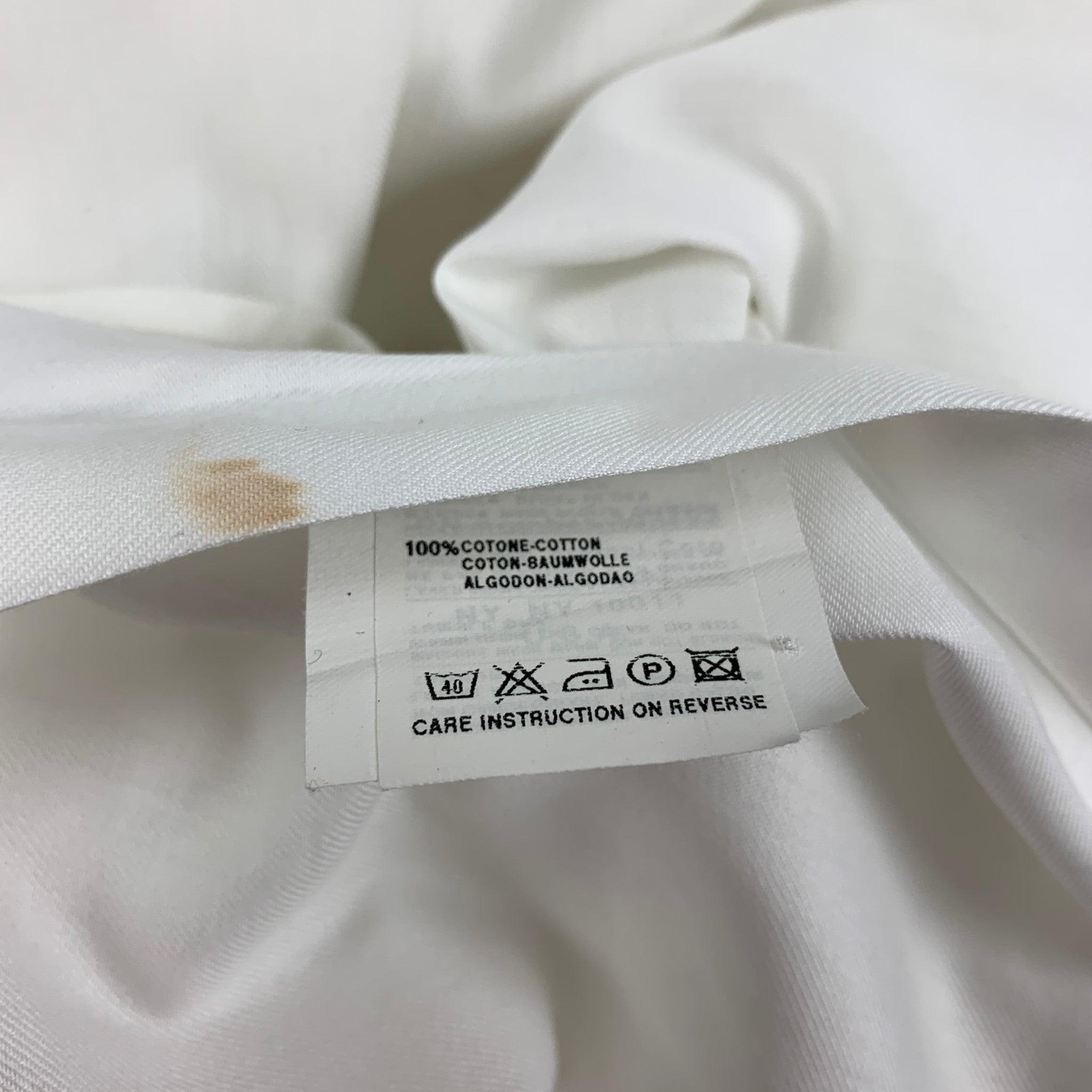 Men's GIORGIO ARMANI Size M White Cotton Button Up Long Sleeve Shirt