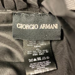 GIORGIO ARMANI Size One Size Black Viscose Ruffle Silk Cape Jacket