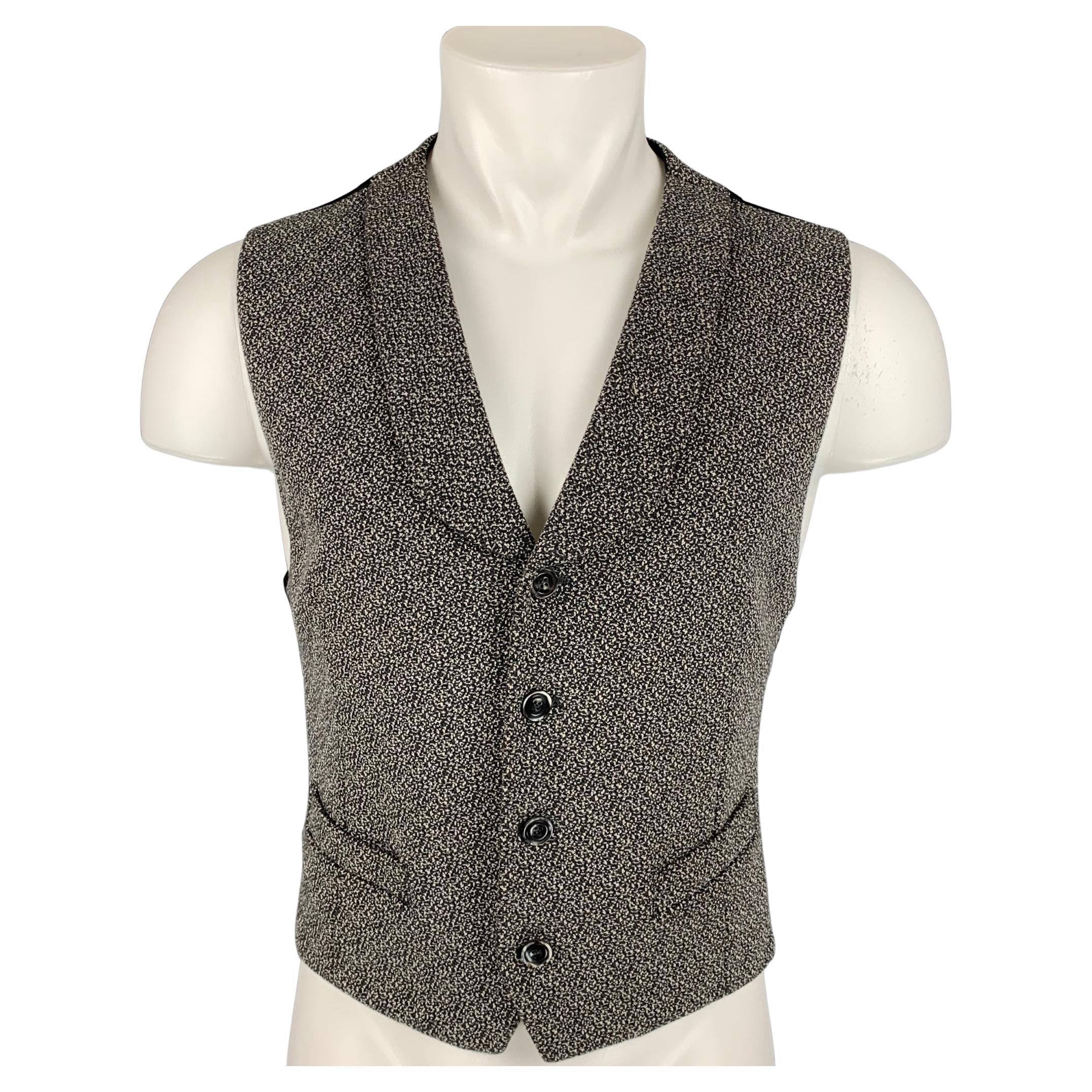 Heather Wool Shawl Collar Vest 