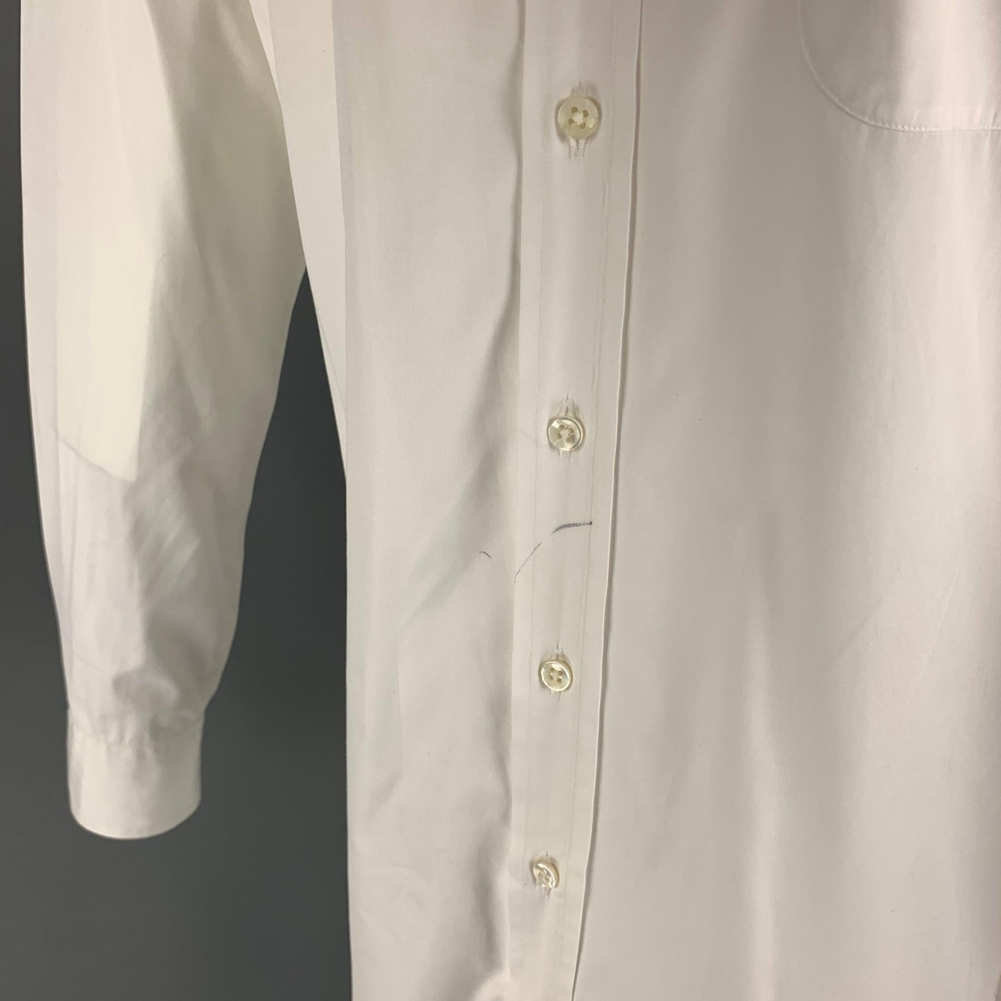 Men's GIORGIO ARMANI Size S White Cotton Button Up Long Sleeve Shirt