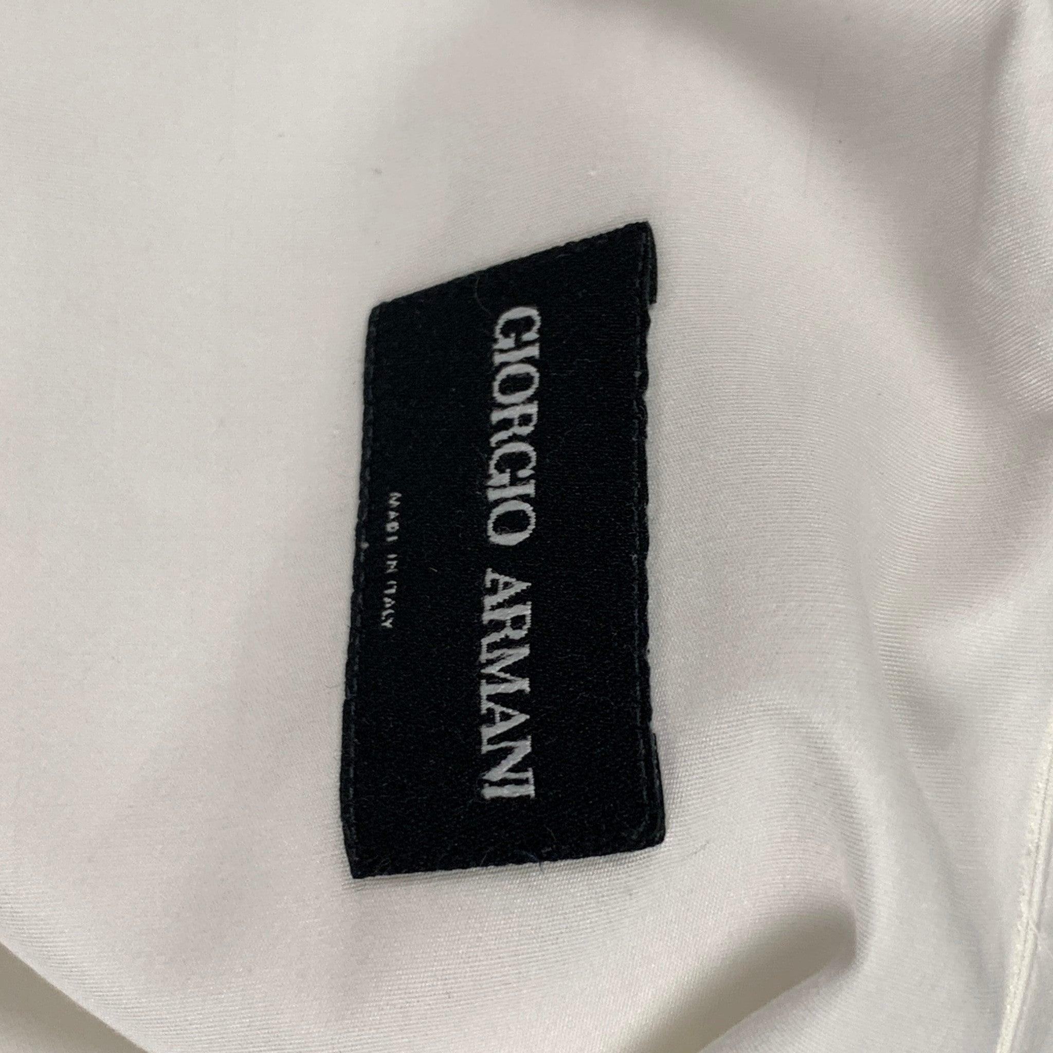 GIORGIO ARMANI Size S White Cotton Button Up Long Sleeve Shirt 4