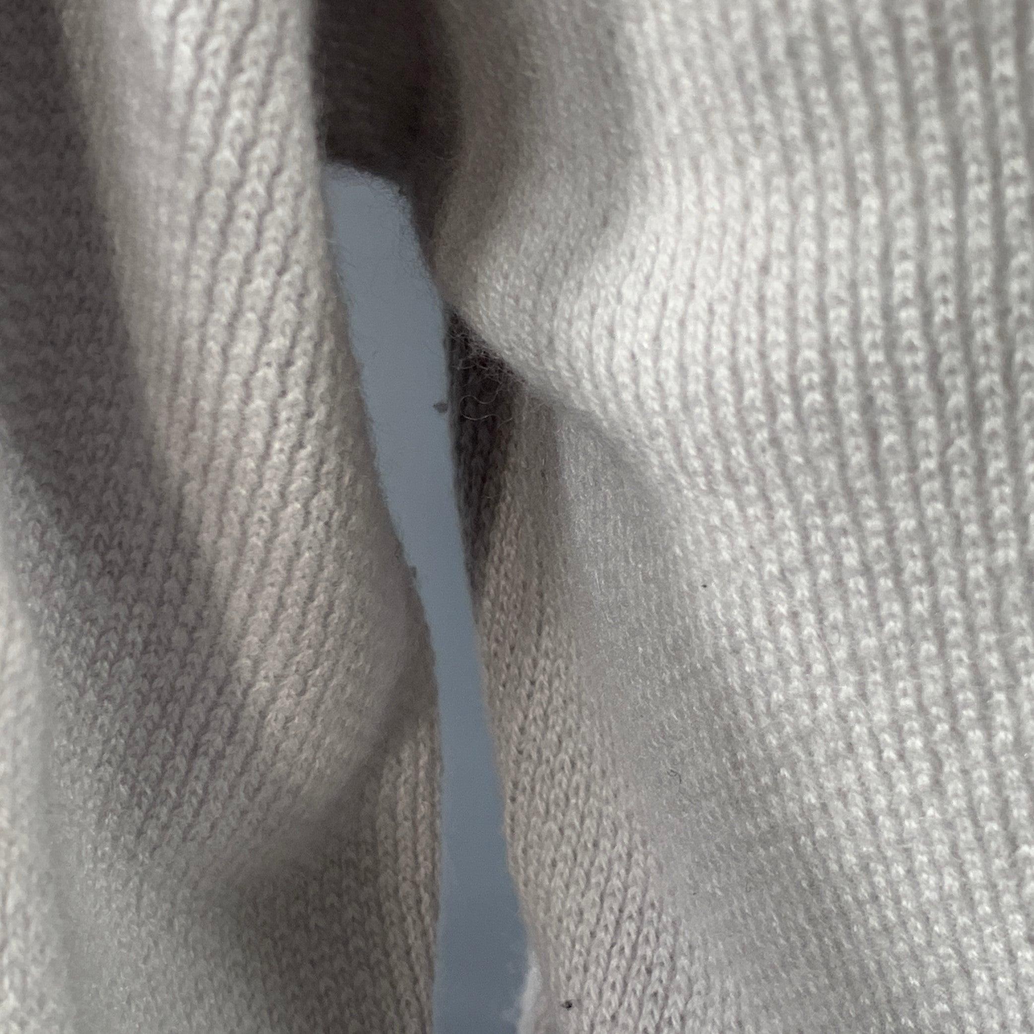 Giorgio Armani Size XL Grey Contrast Trim Cashmere Silk V-Neck Sweater en vente 1