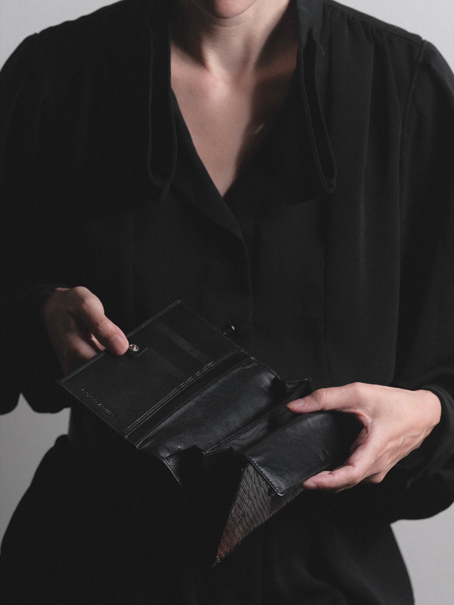Giorgio Armani Snakeskin Wallet Long Continental circa 1990's 2000's For Sale 10