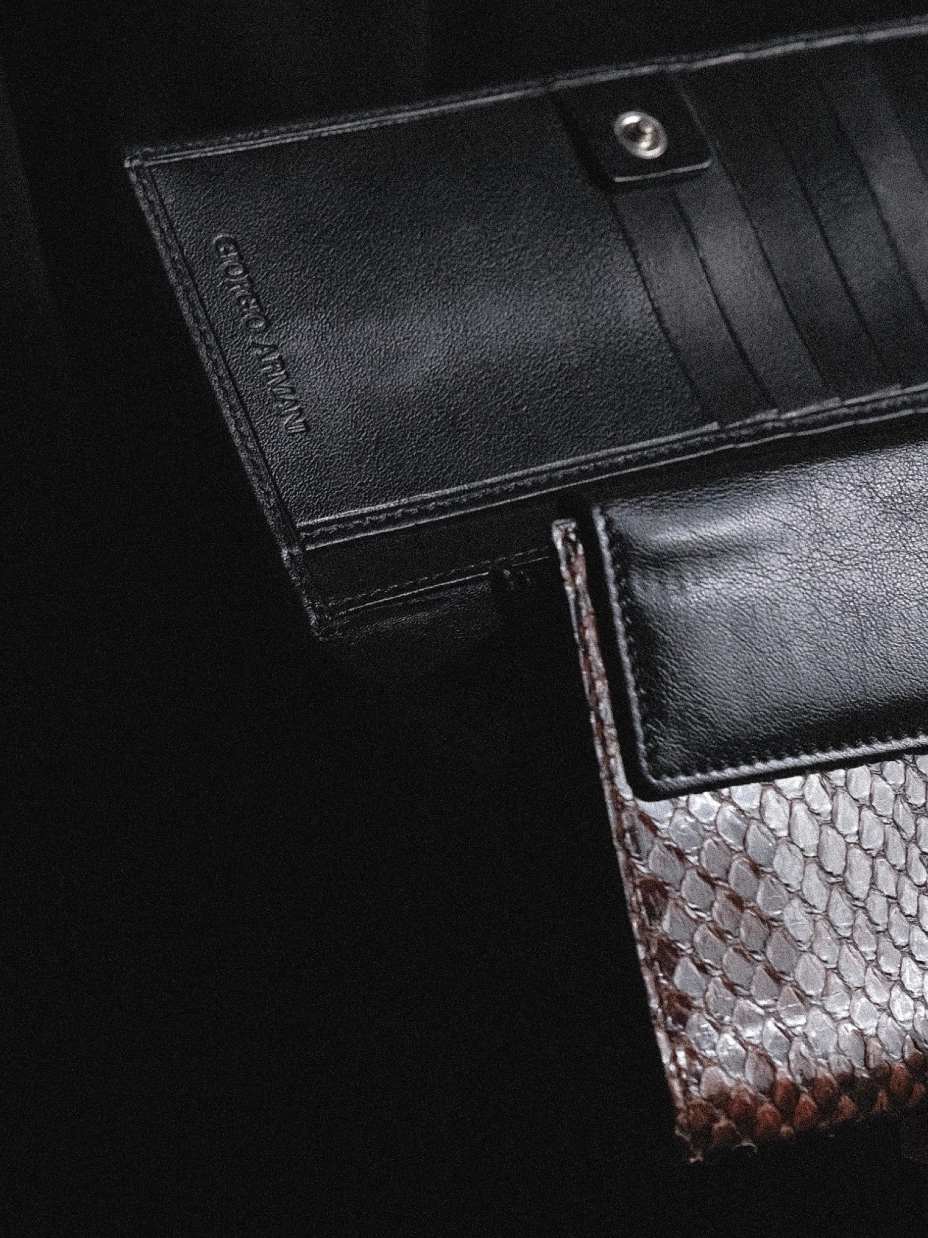 Giorgio Armani Snakeskin Wallet Long Continental circa 1990's 2000's For Sale 12