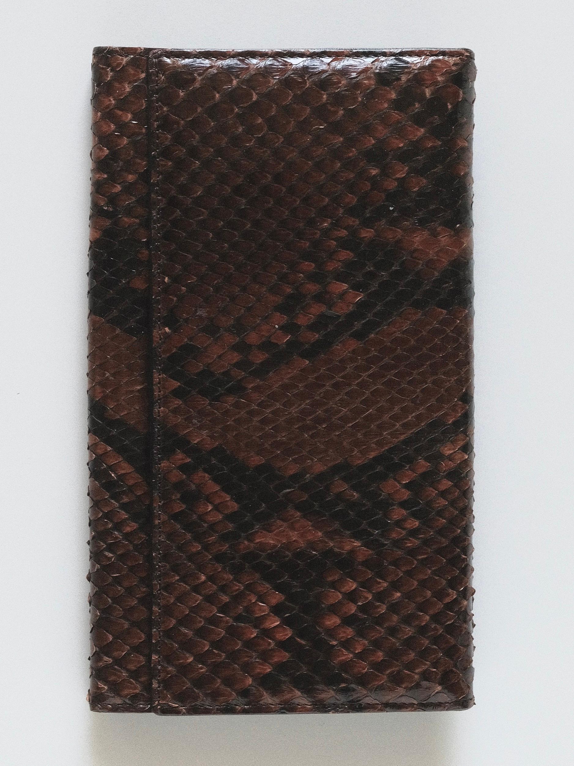 Women's or Men's Giorgio Armani Snakeskin Wallet Long Continental circa 1990's 2000's For Sale