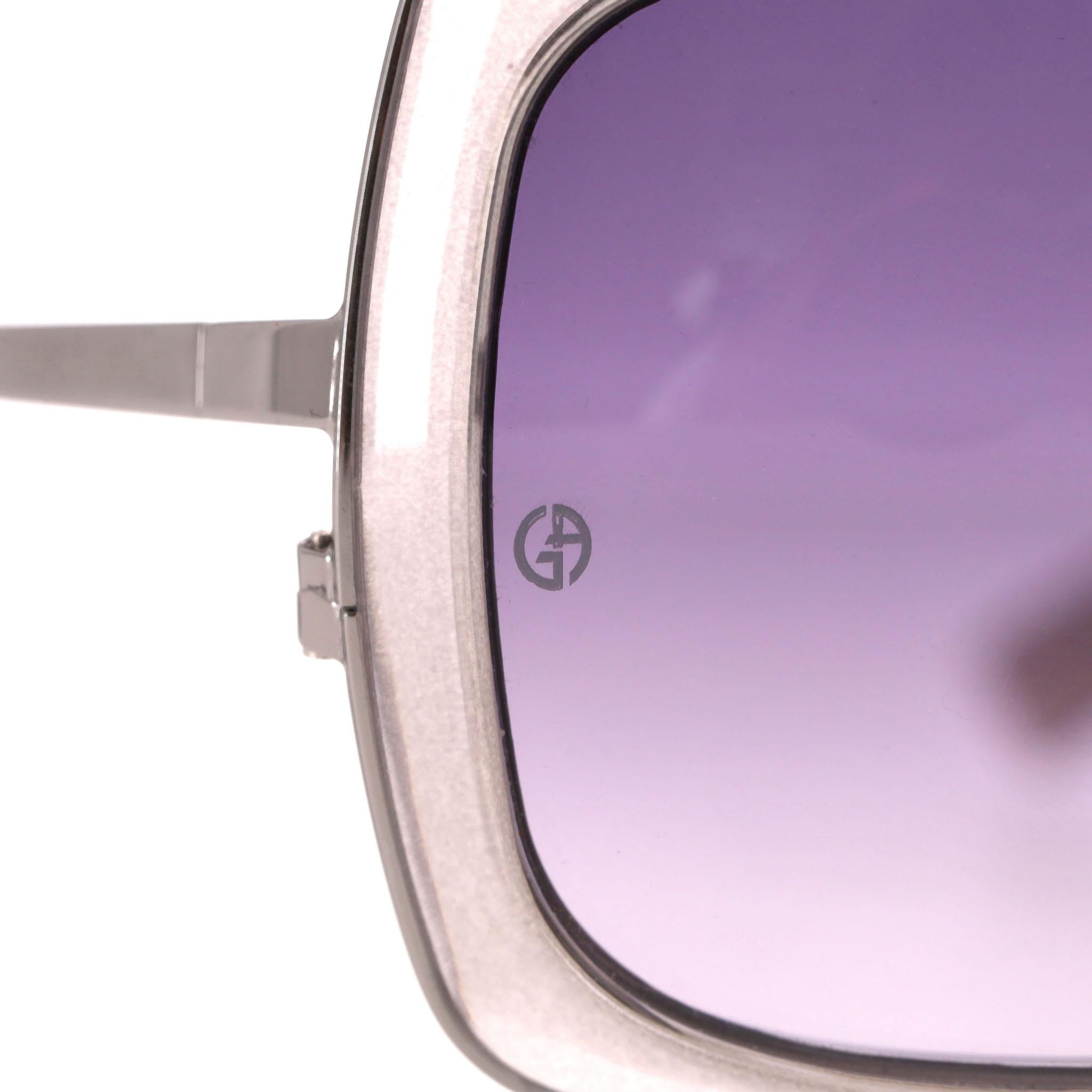 Giorgio Armani Square Sunglasses In Excellent Condition For Sale In London, GB