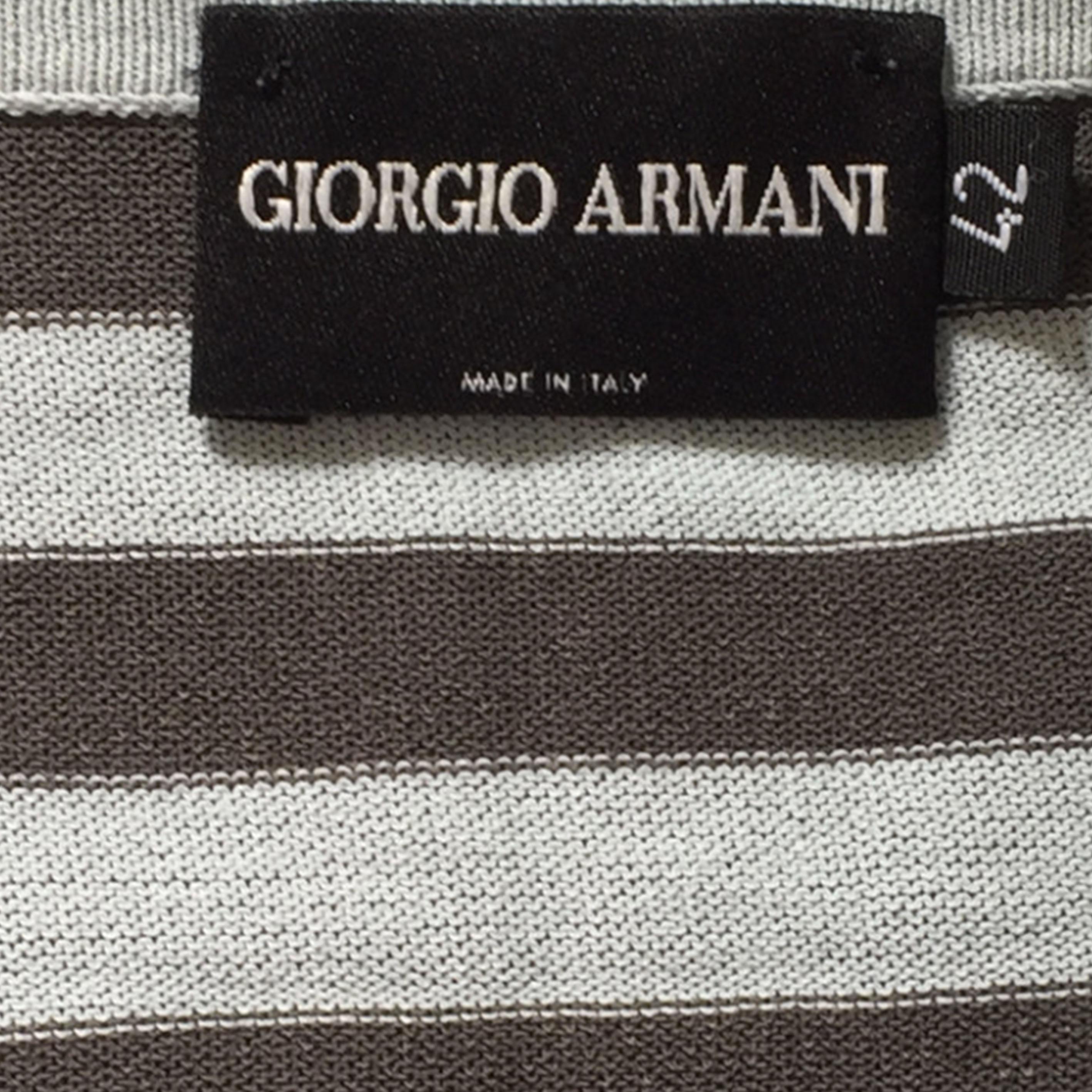GIORGIO ARMANI F/S 2003 Hellgrüne und graue Streifen  Damen im Angebot