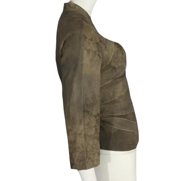 Black GIORGIO ARMANI SS2005 Light Brown leather jacket