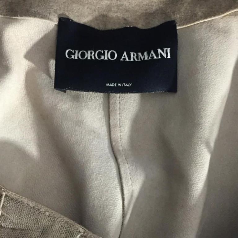 Women's GIORGIO ARMANI SS2005 Light Brown leather jacket