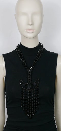 Giorgio Armani Statement Jet Black Necklace