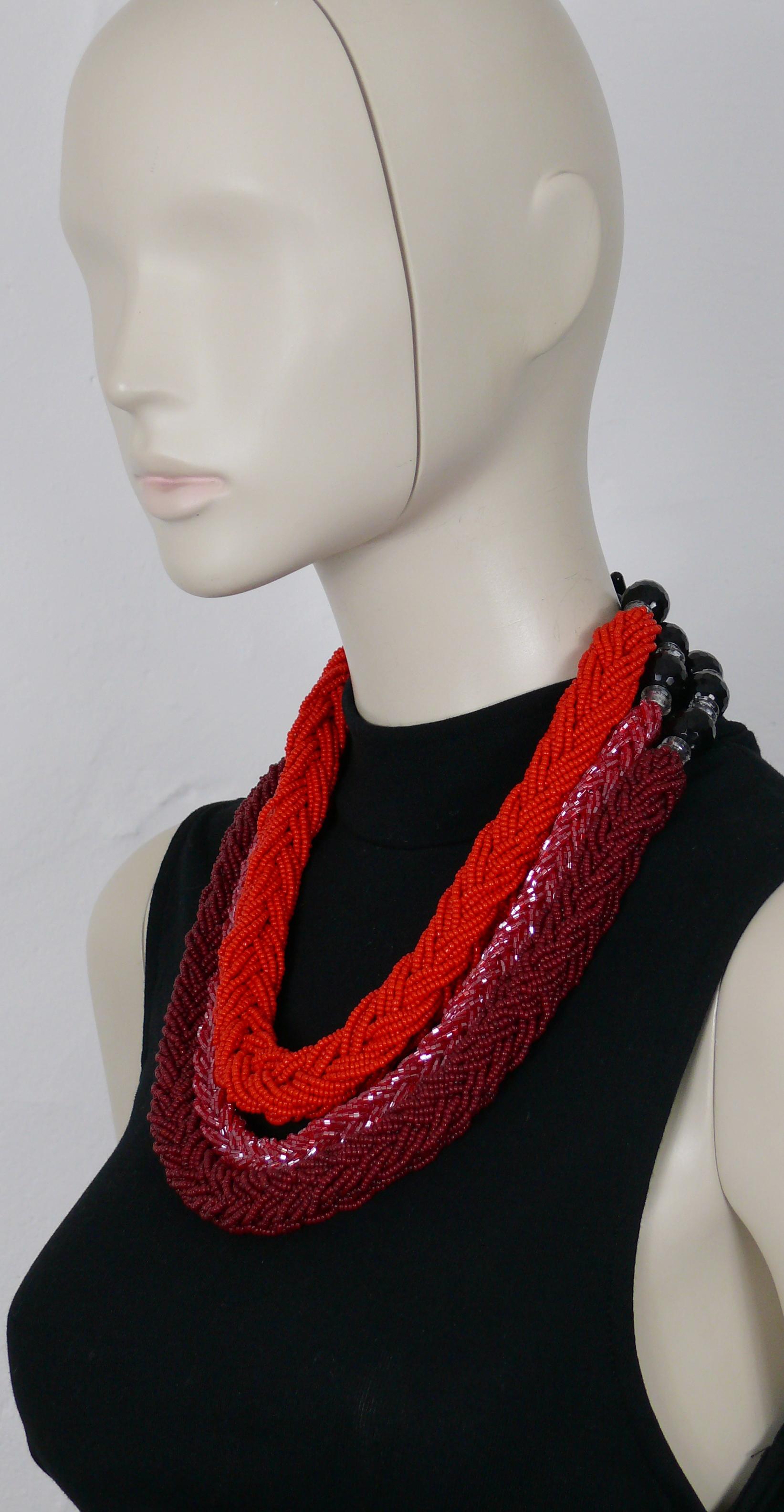 Women's Giorgio Armani Statement Three Stand Braided Necklace For Sale