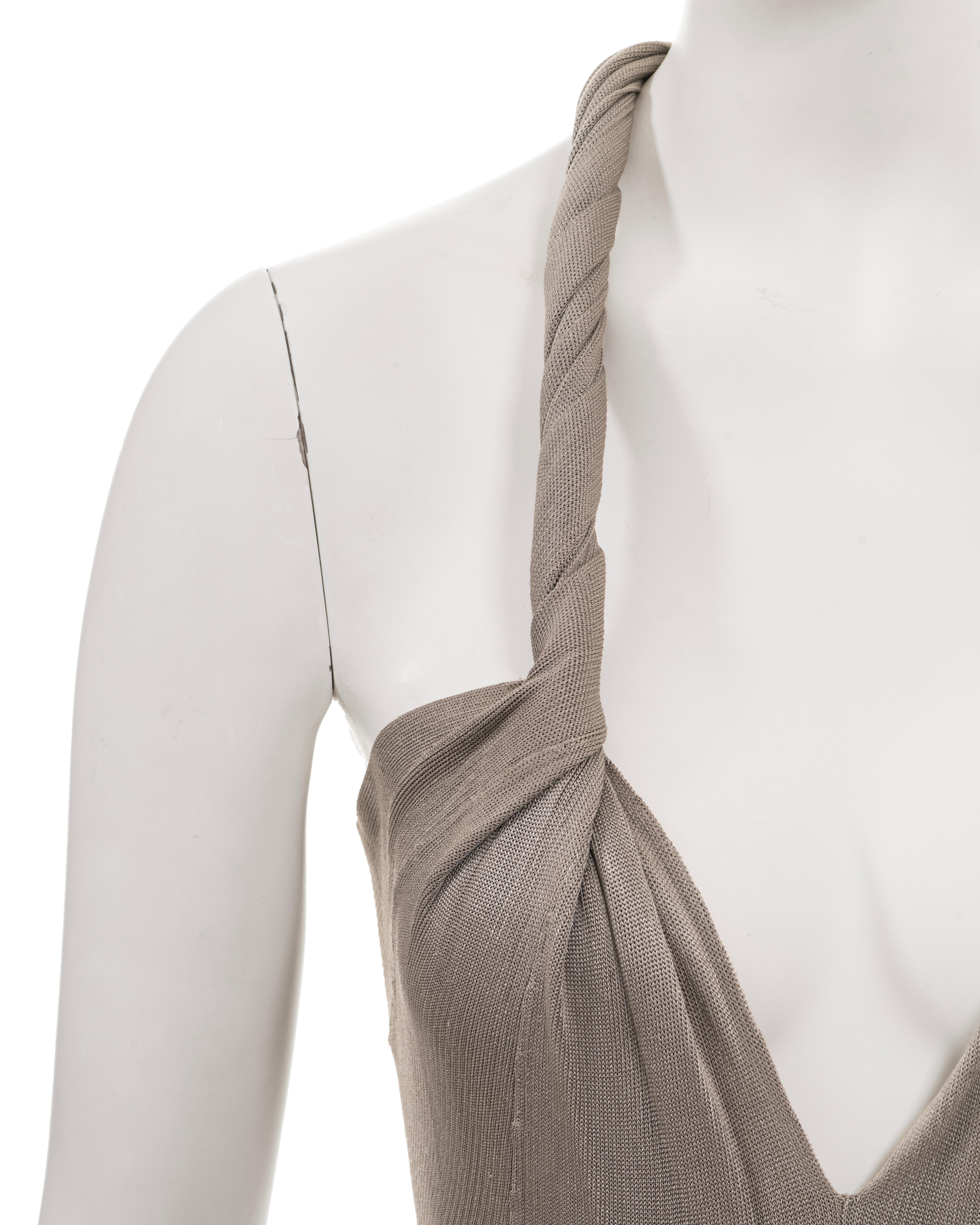 Women's Giorgio Armani stone-grey bandage evening dress, ss 2006