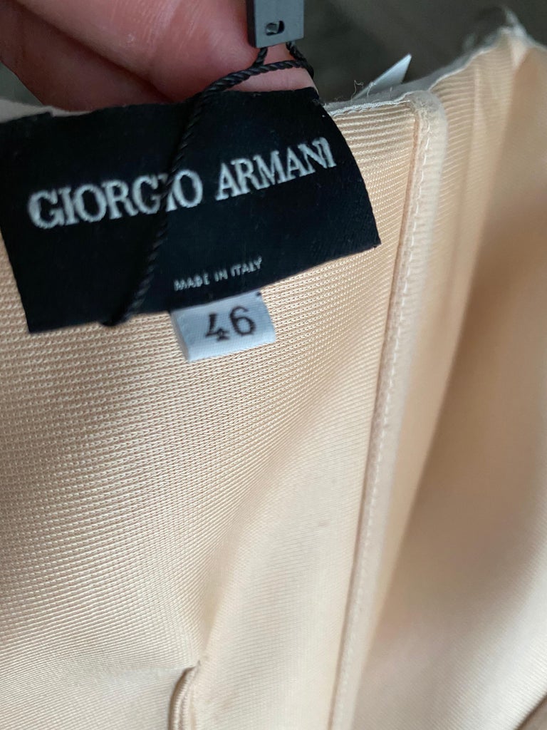 Women's Giorgio Armani Strapless White and Silver Lace Gown For Sale