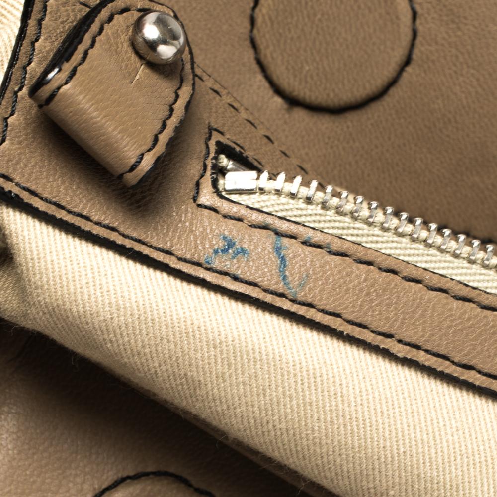 Giorgio Armani Borsa a manico superiore in pelle plissettata color taupe 4