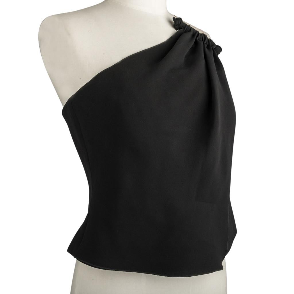 Giorgio Armani Top Faux Wrap Bustier Style One Shoulder fits 6 In Excellent Condition In Miami, FL