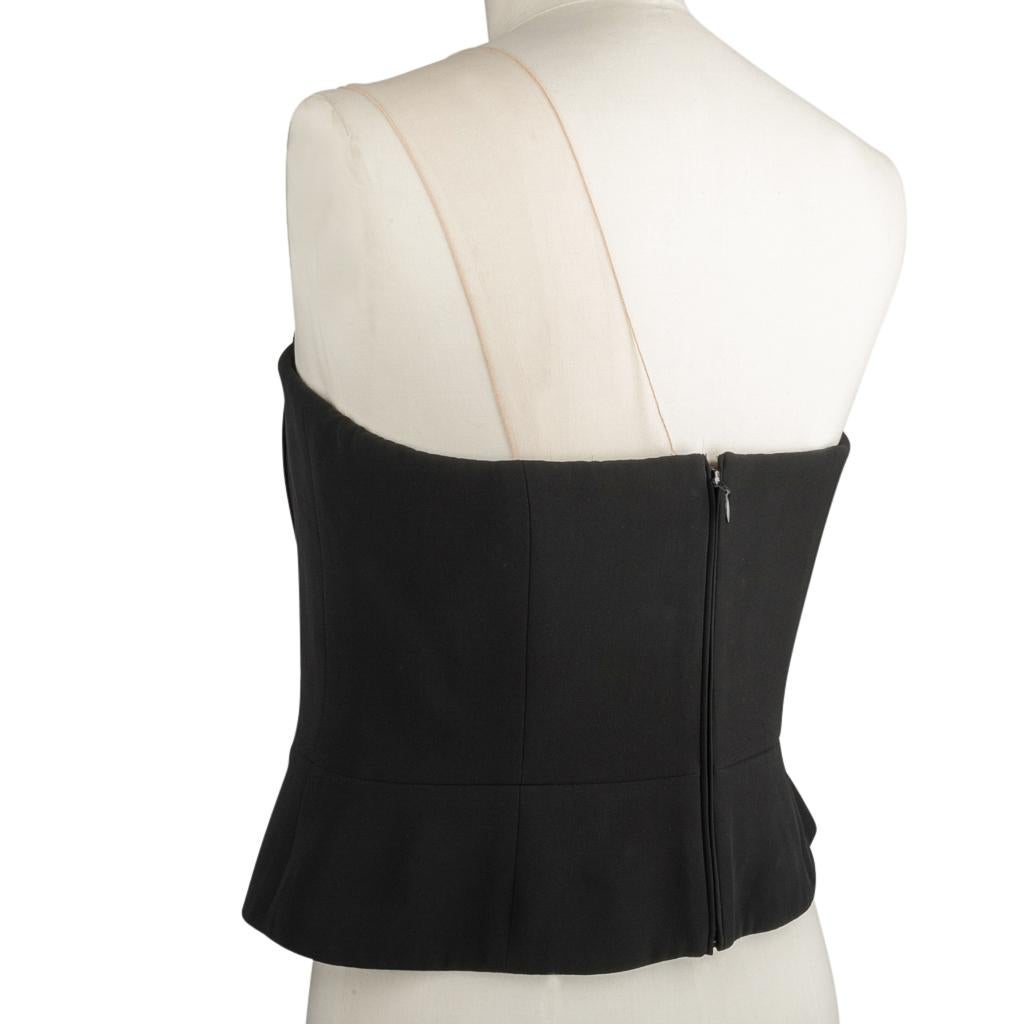 Women's Giorgio Armani Top Faux Wrap Bustier Style One Shoulder fits 6
