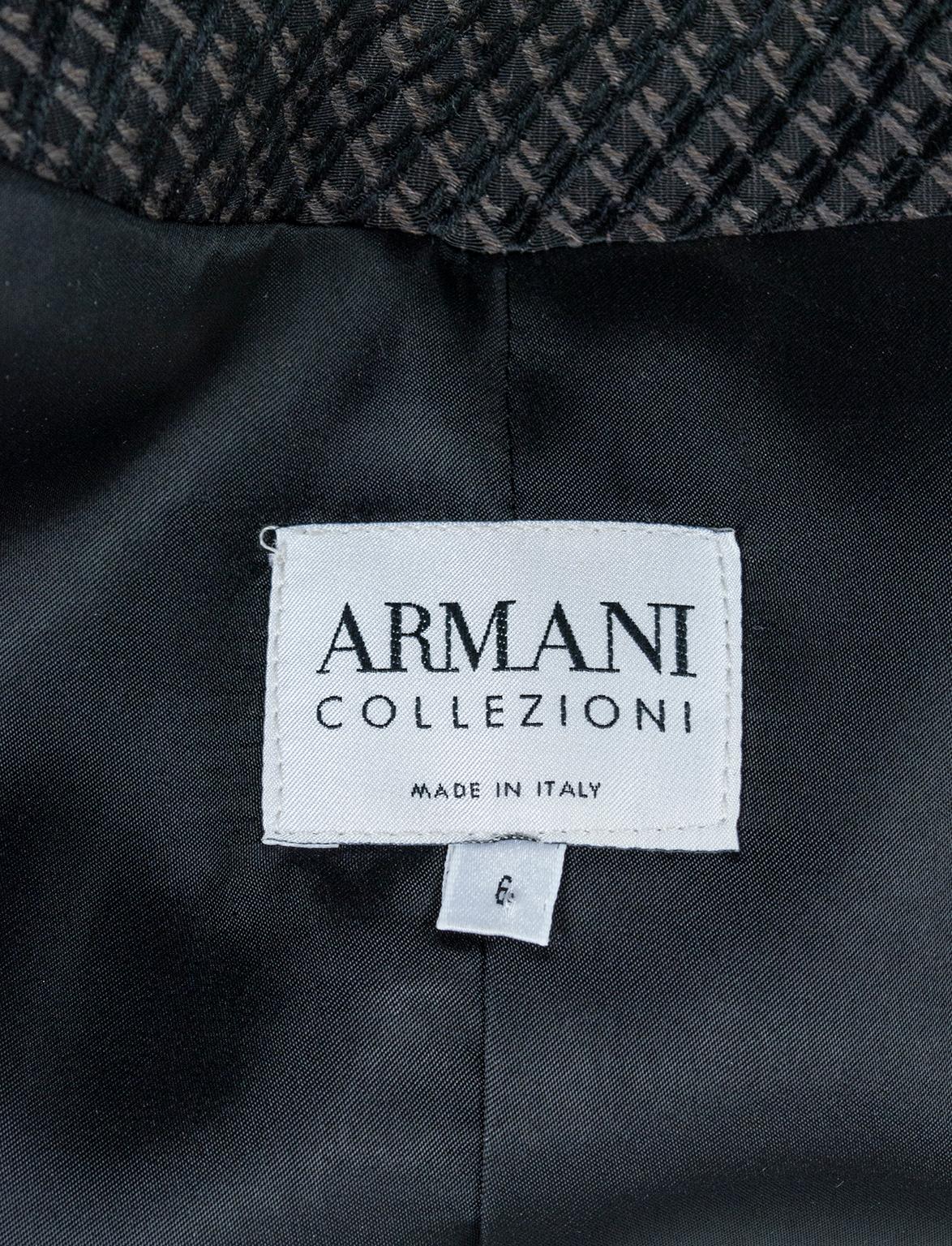 Giorgio Armani Brown Trompe l’Oeil Surrealist Peplum Jacket - US 6, 2003 6