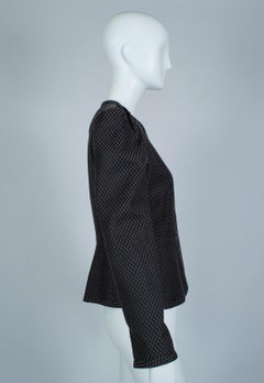 Giorgio Armani Brown Trompe l’Oeil Surrealist Peplum Jacket - US 6, 2003