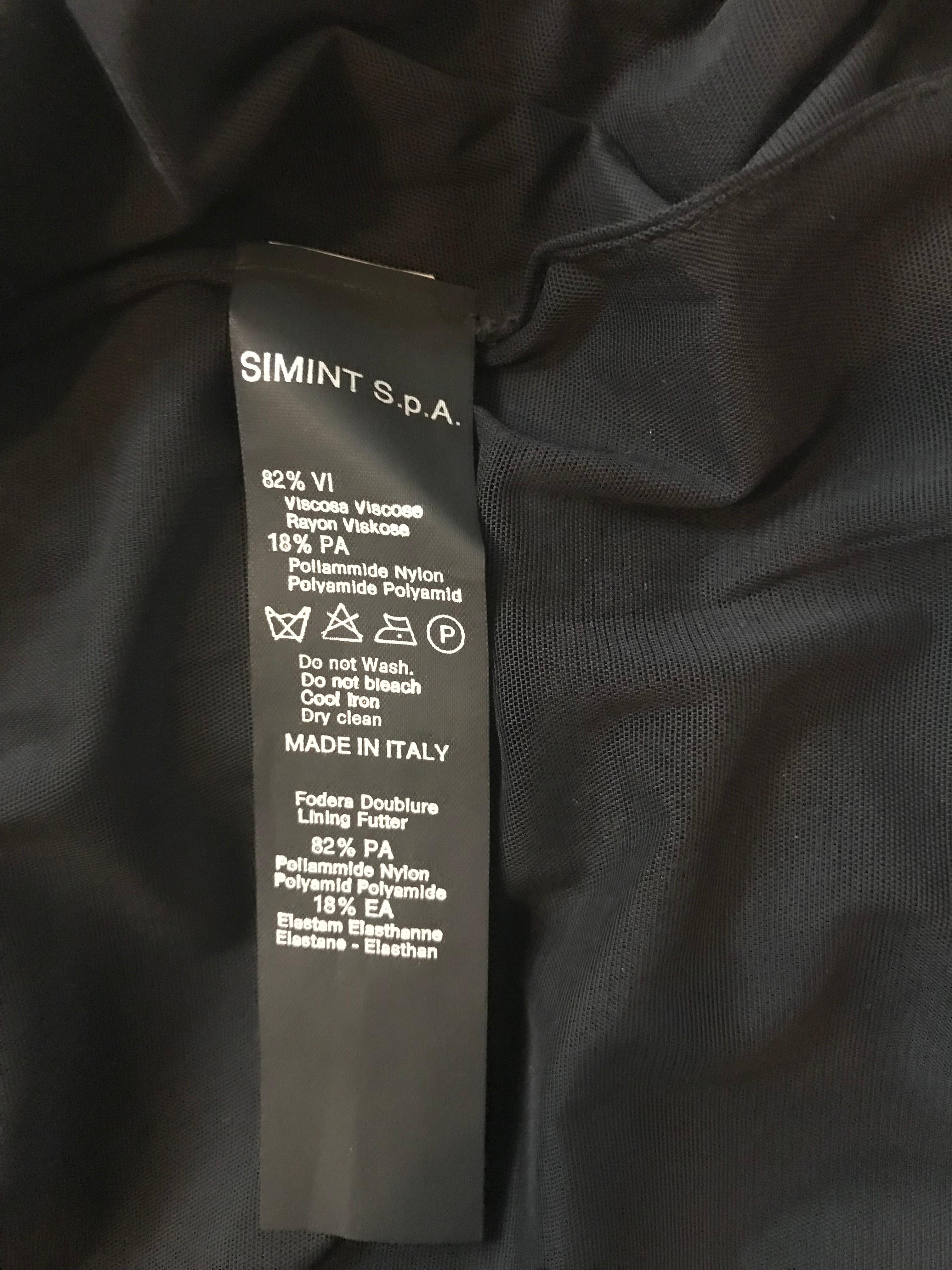 Giorgio Armani, jupe midi noire non portée avec plis à la taille, années 1990 en vente 4