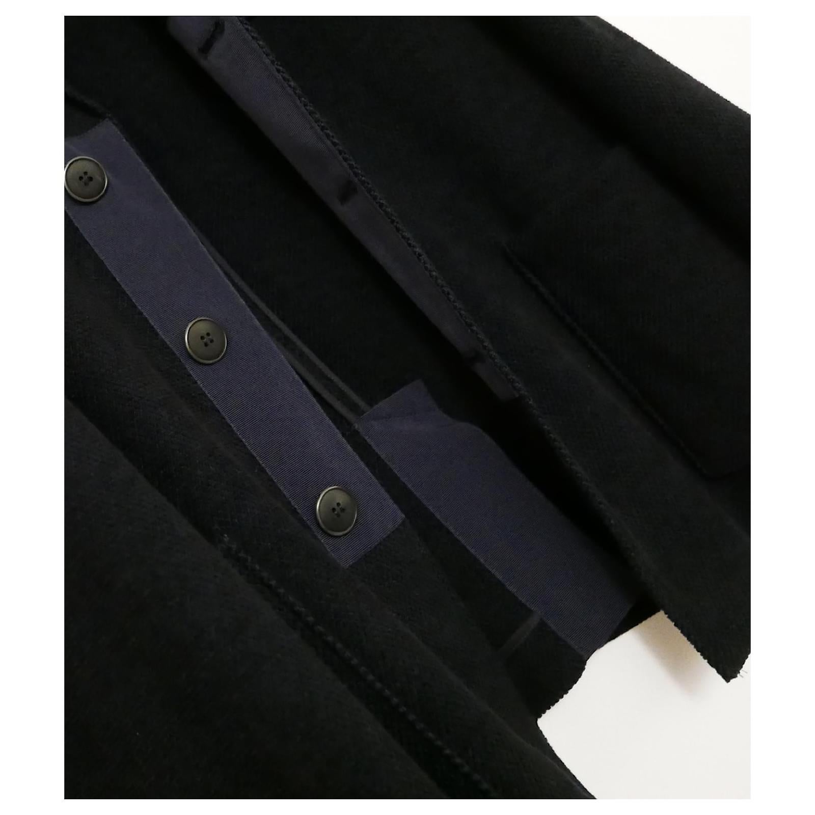 Noir Giorgio Armani Upton Line Blazer en chenille extensible en vente