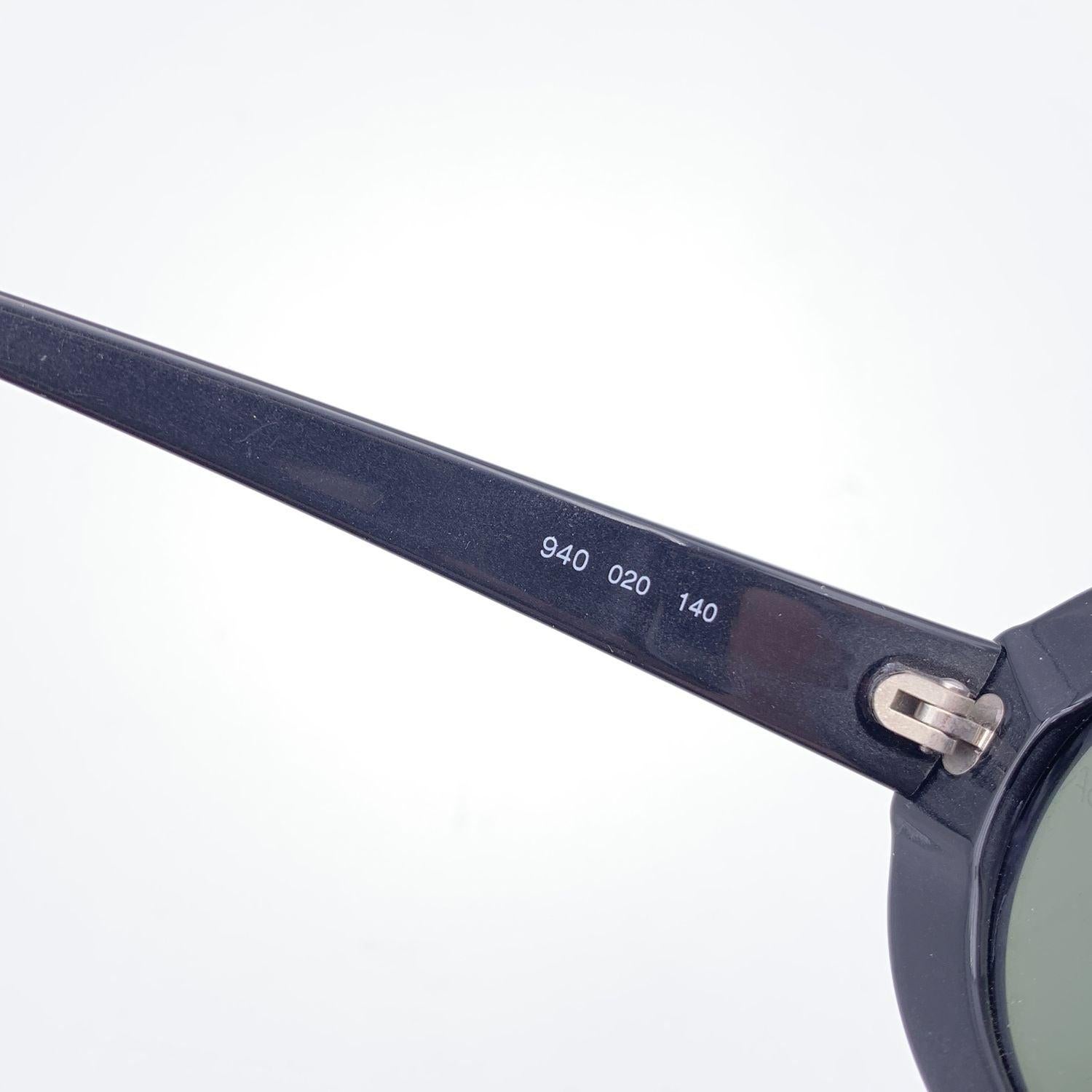 Giorgio Armani Vintage Black Oval Sunglasses 940 020 140 mm 1