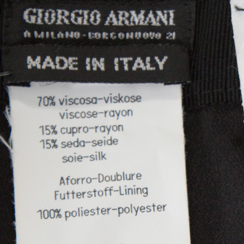 Giorgio Armani Vintage Black Velvet Pencil Skirt M 1