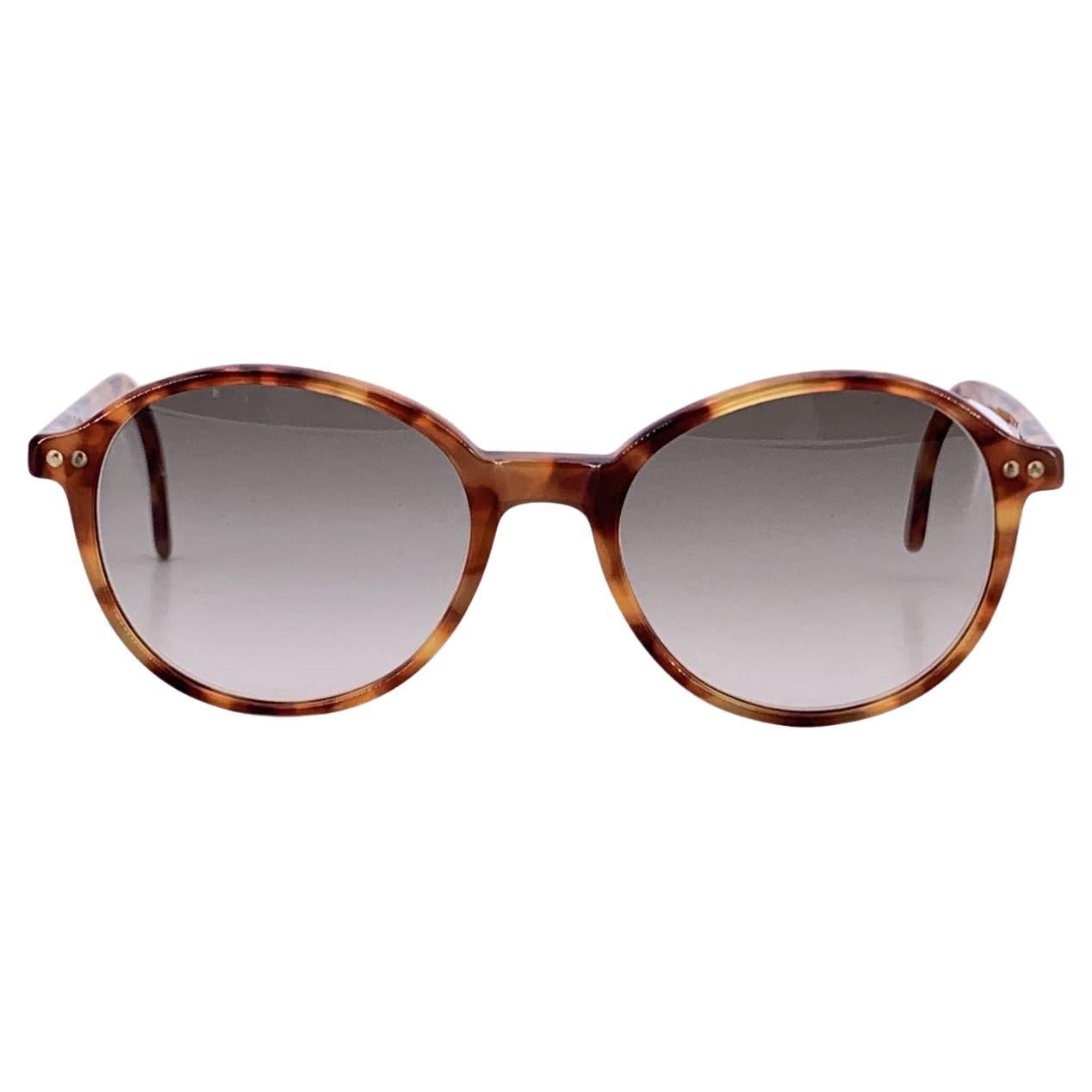 Giorgio Armani Vintage Marrón Habana Gafas de sol redondas 371 48/17 140 mm