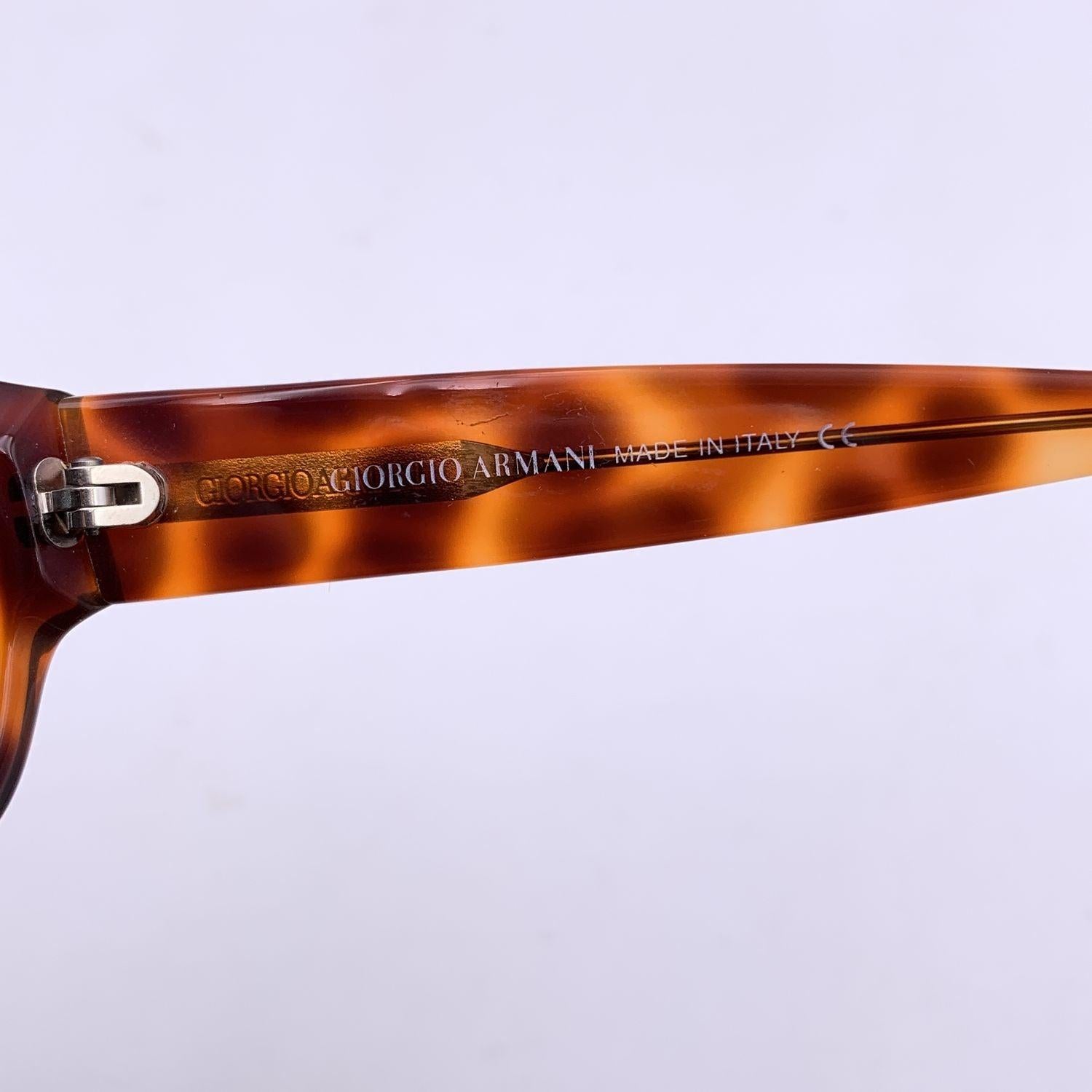 Giorgio Armani Lunettes de soleil rectangulaires vintage Brown 845 050 140 mm en vente 2