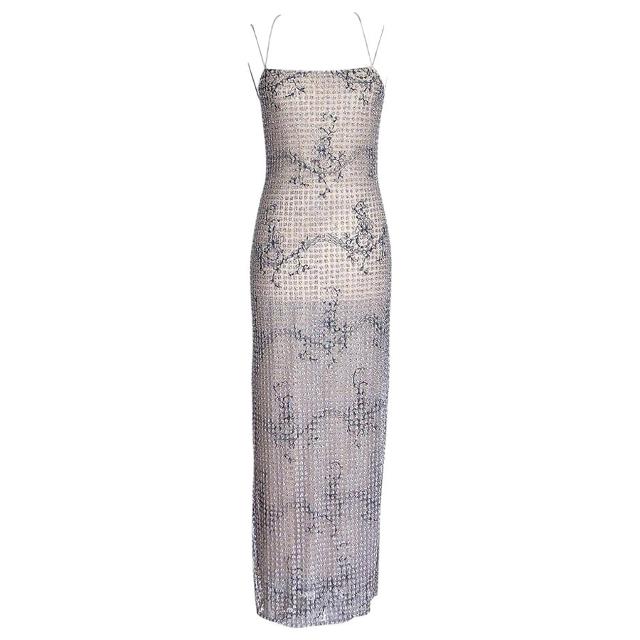 Giorgio Armani Vintage Dress Abito da cerimonia in tulle con perline 40 / 6
