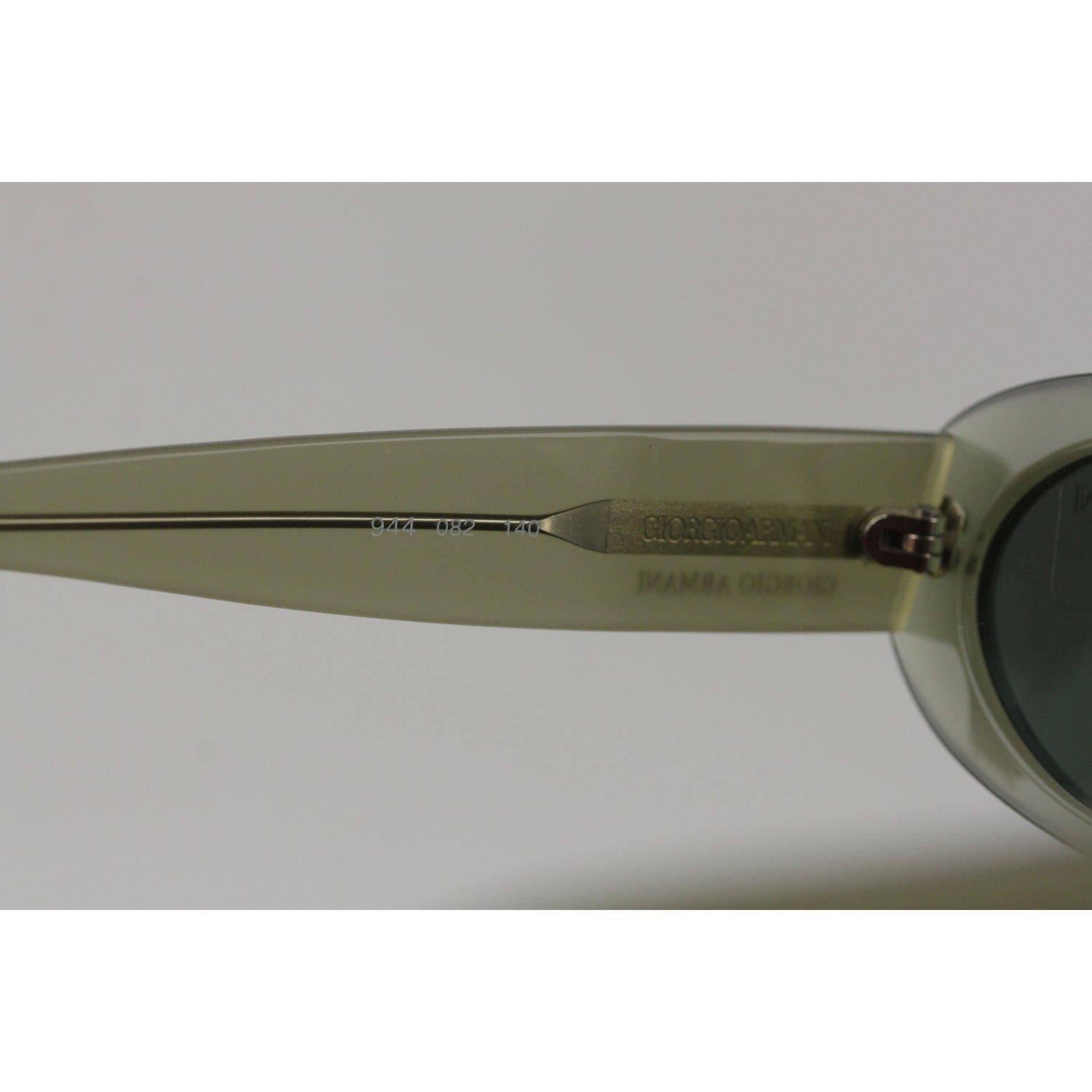Giorgio Armani Vintage Gray Oval Sunglasses Mod 944 140 In Excellent Condition In Rome, Rome