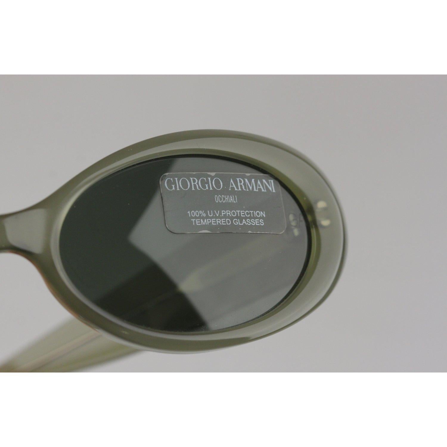 Women's Giorgio Armani Vintage Gray Oval Sunglasses Mod 944 140