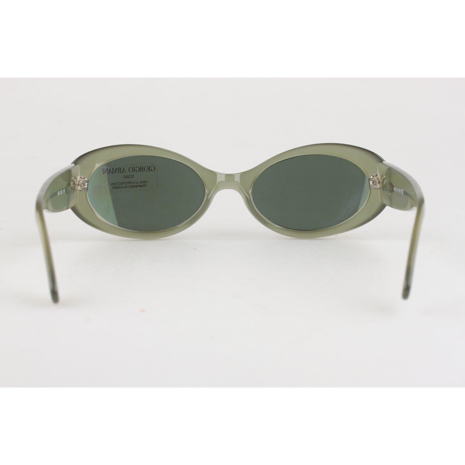 Giorgio Armani Vintage Gray Oval Sunglasses Mod 944 140 1