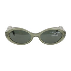 Giorgio Armani Vintage Gray Oval Sunglasses Mod 944 140