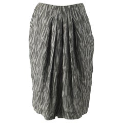 Giorgio Armani Vintage Grey Wool Gauze Skirt