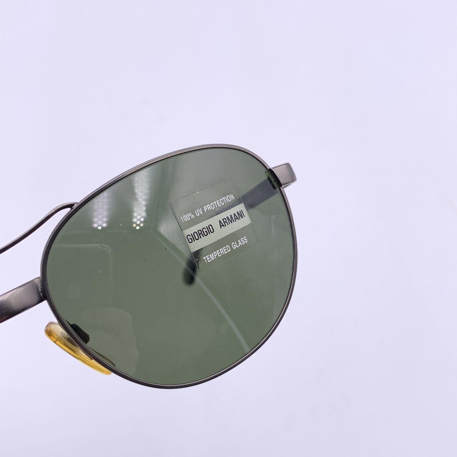 Women's or Men's Giorgio Armani Vintage Gunmetal Sunglasses 644 905 135 mm For Sale