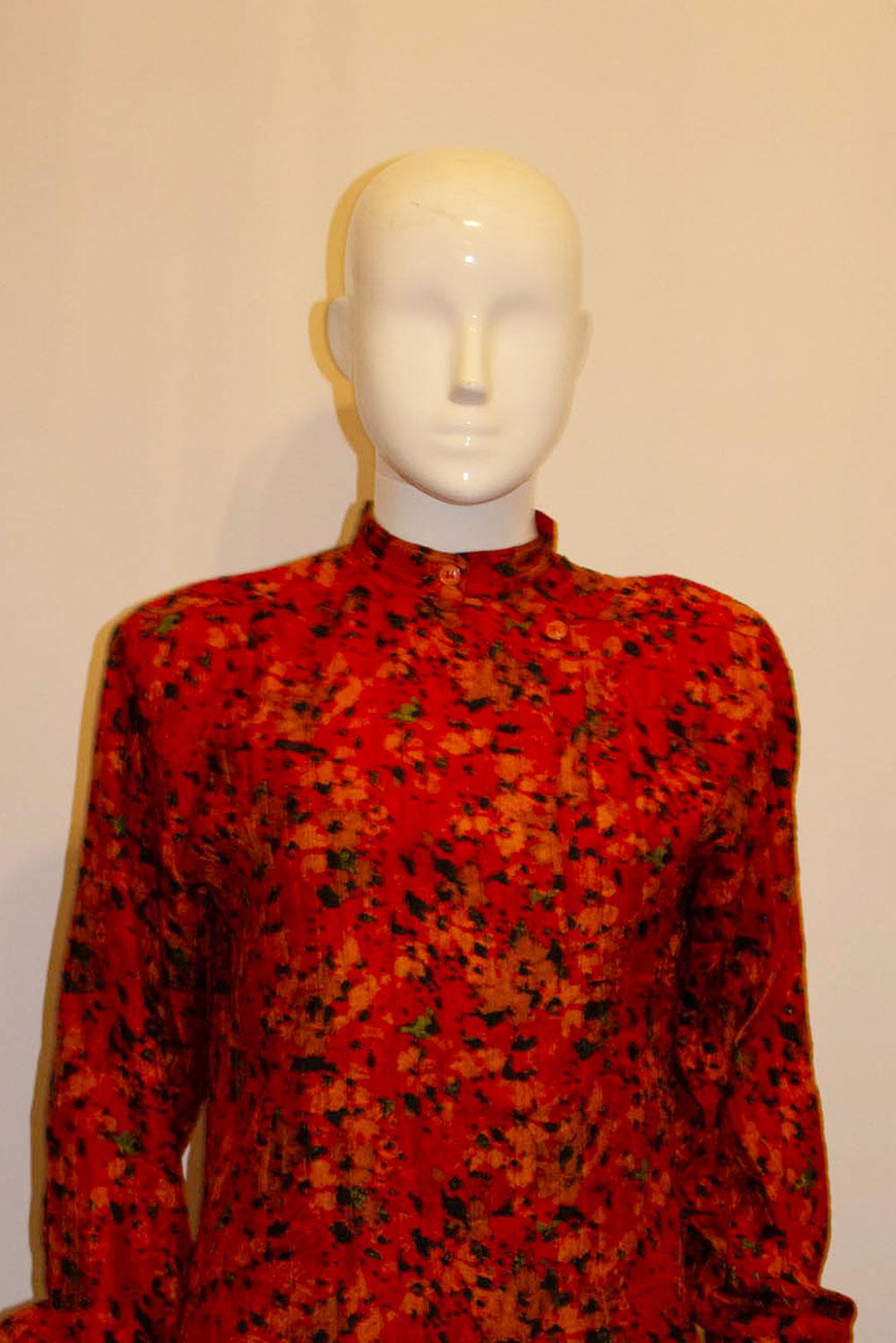 Giorgio Armani ,  Vintage Multi colour Silk Blouse For Sale 1