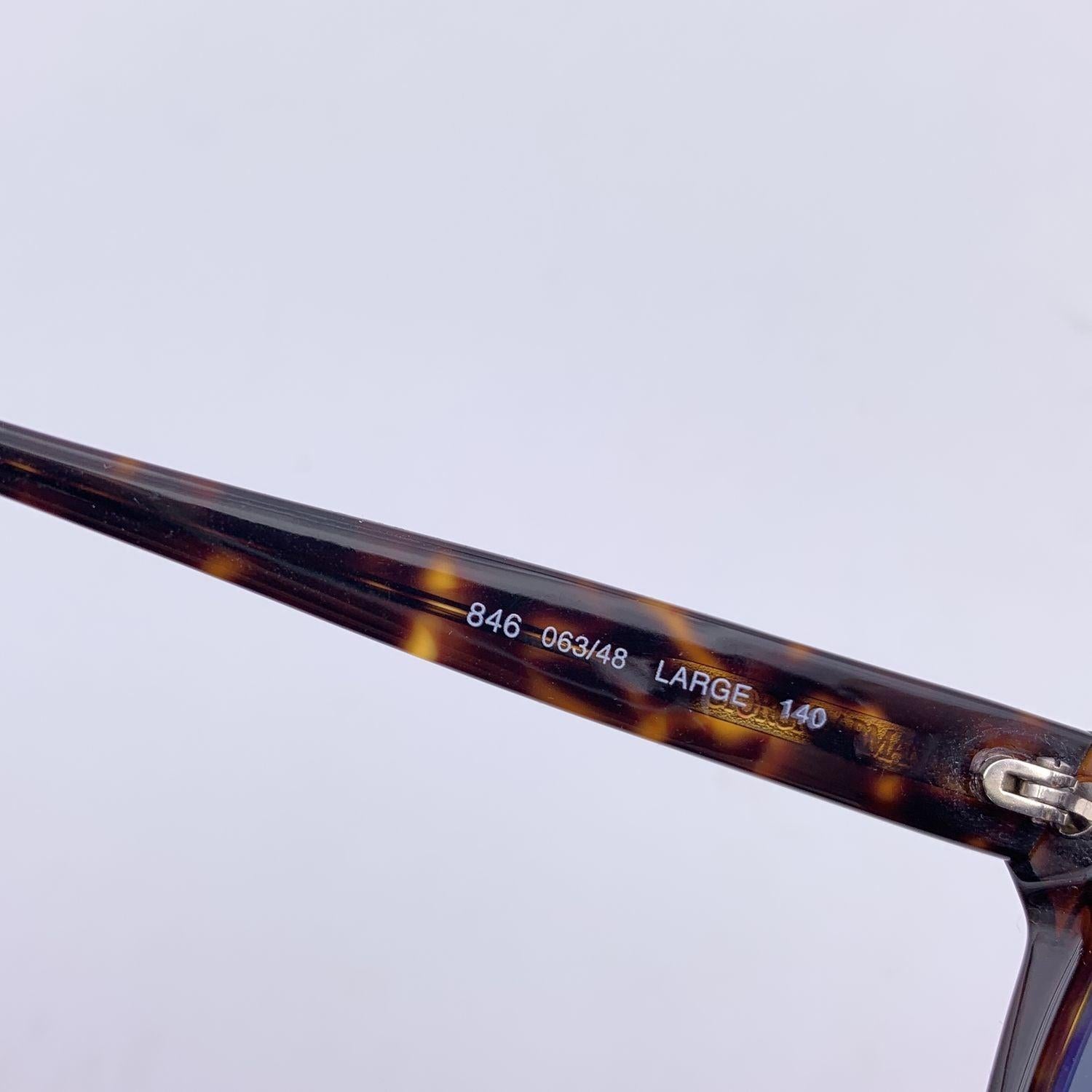 Giorgio Armani Vintage Rectangle Polarized Sunglasses 846 140 mm For Sale 2